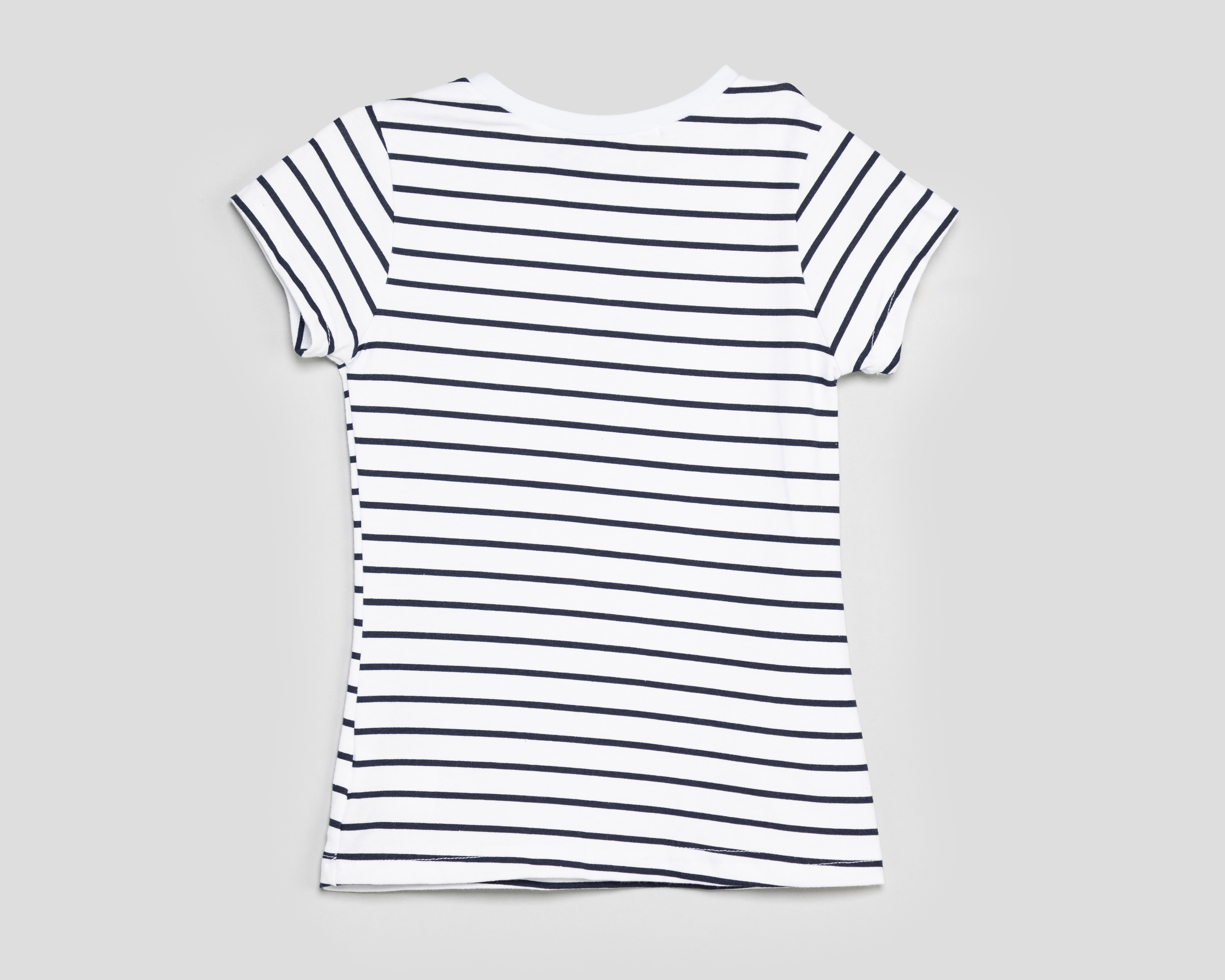 Foto 3 pulgar | Foto 2 | Playera de Cuello Redondo Blanca Refill para Niña