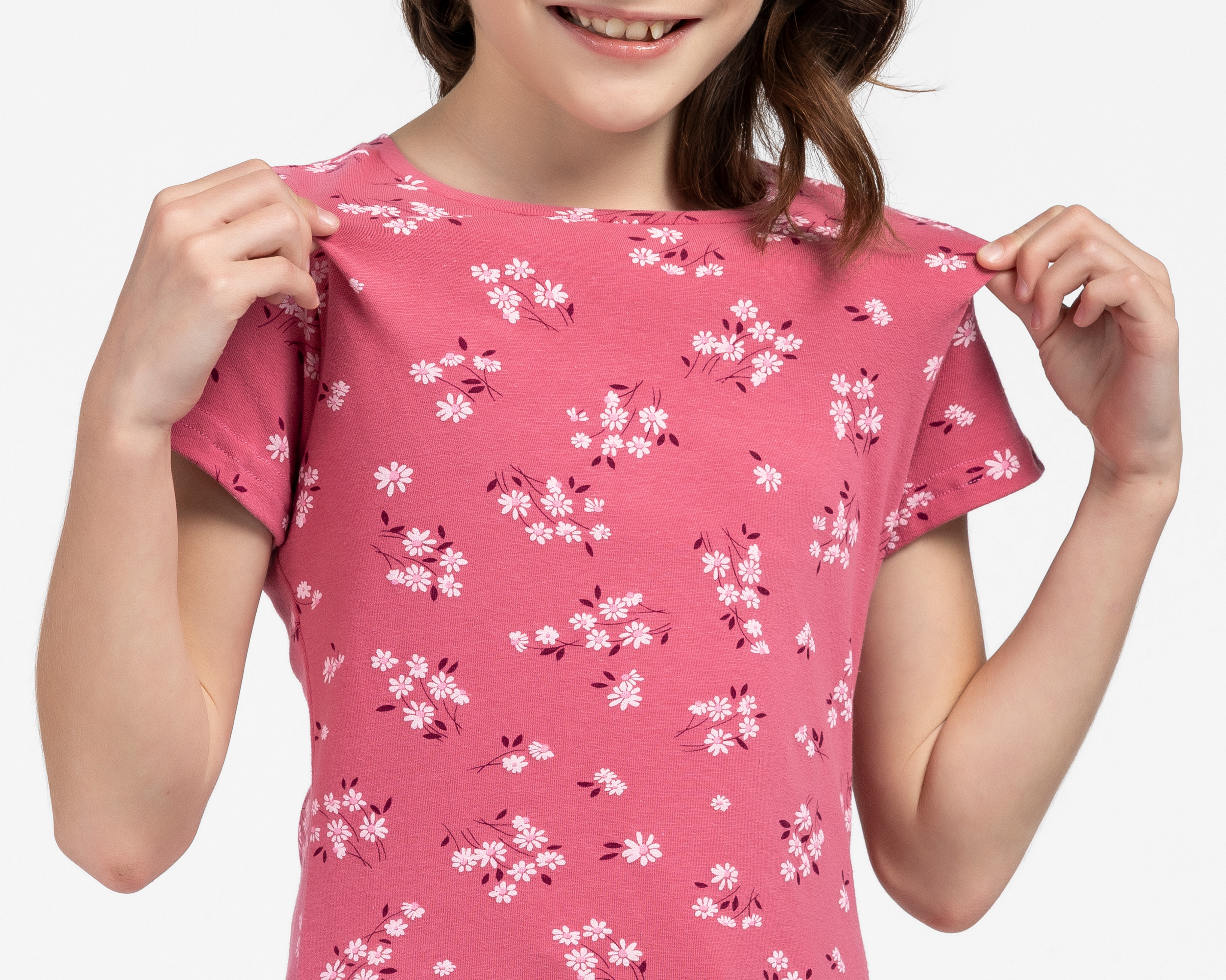 Foto 5 pulgar | Foto 4 | Playera Cuello Redondo Rosa Girls Attitude para Niña