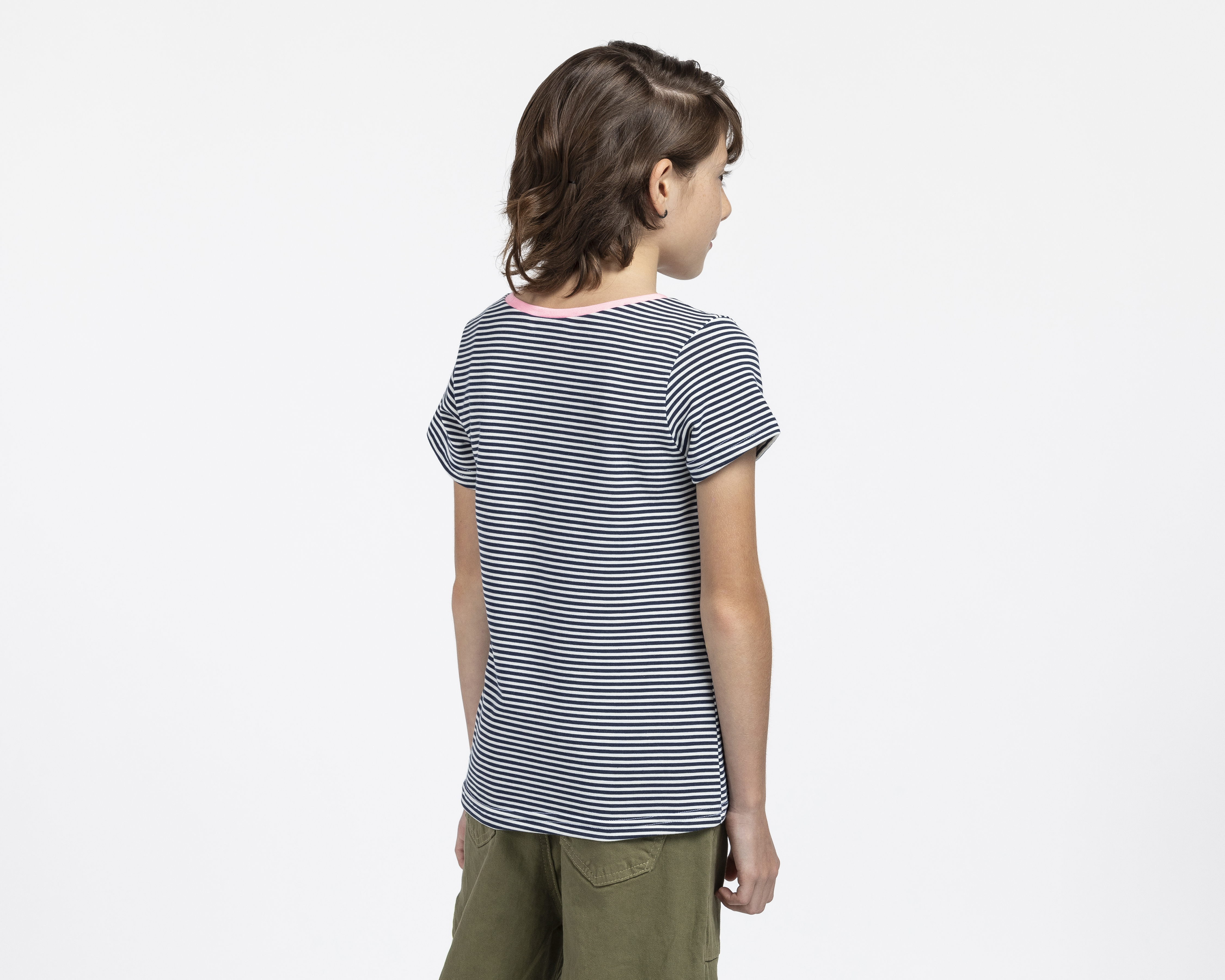 Foto 4 pulgar | Foto 3 | Blusa Cuello Redondo Gris Girls Attitude para Niña