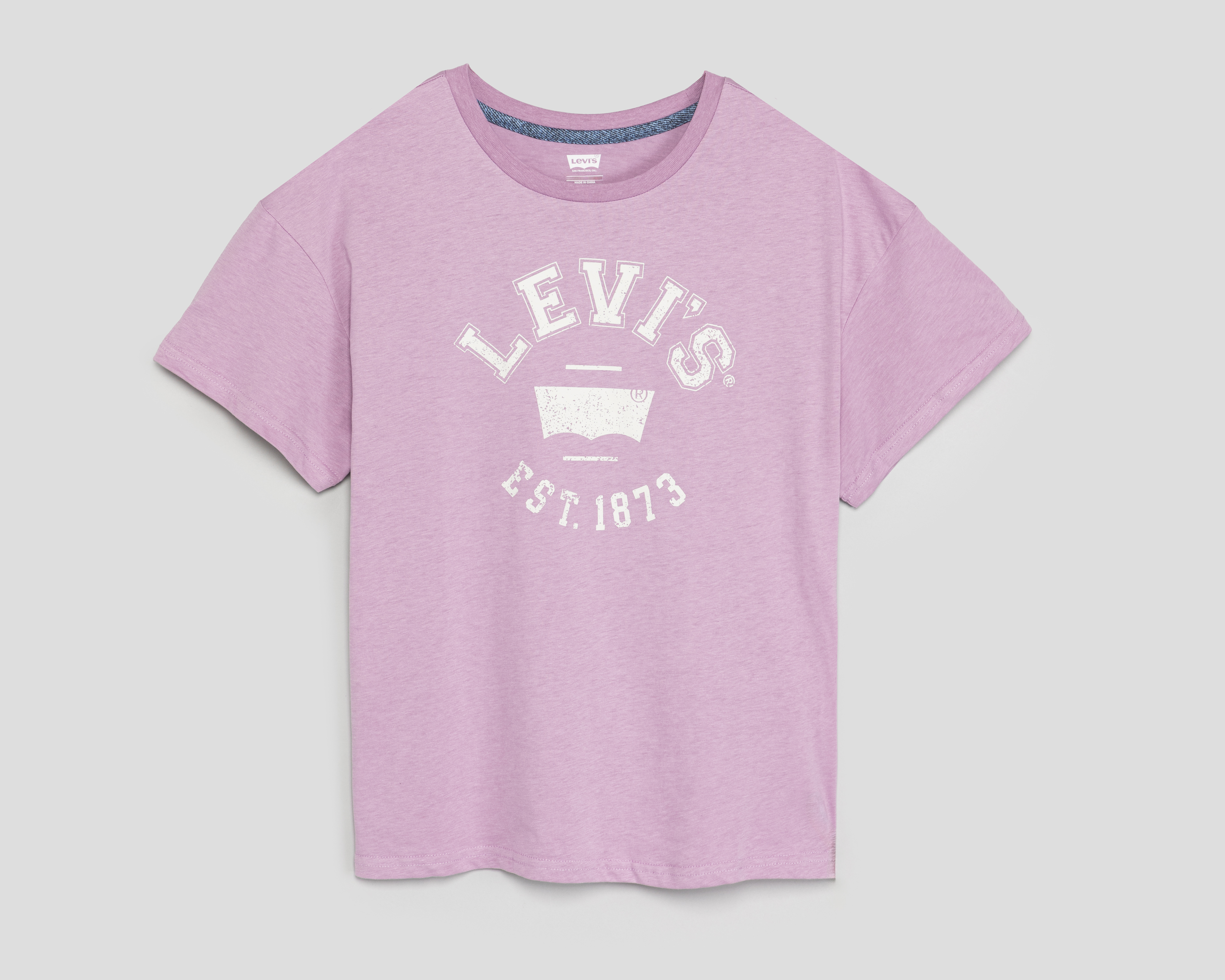 Foto 2 pulgar | Foto 1 | Playera de Cuello Redondo Rosa Levi's Juvenil