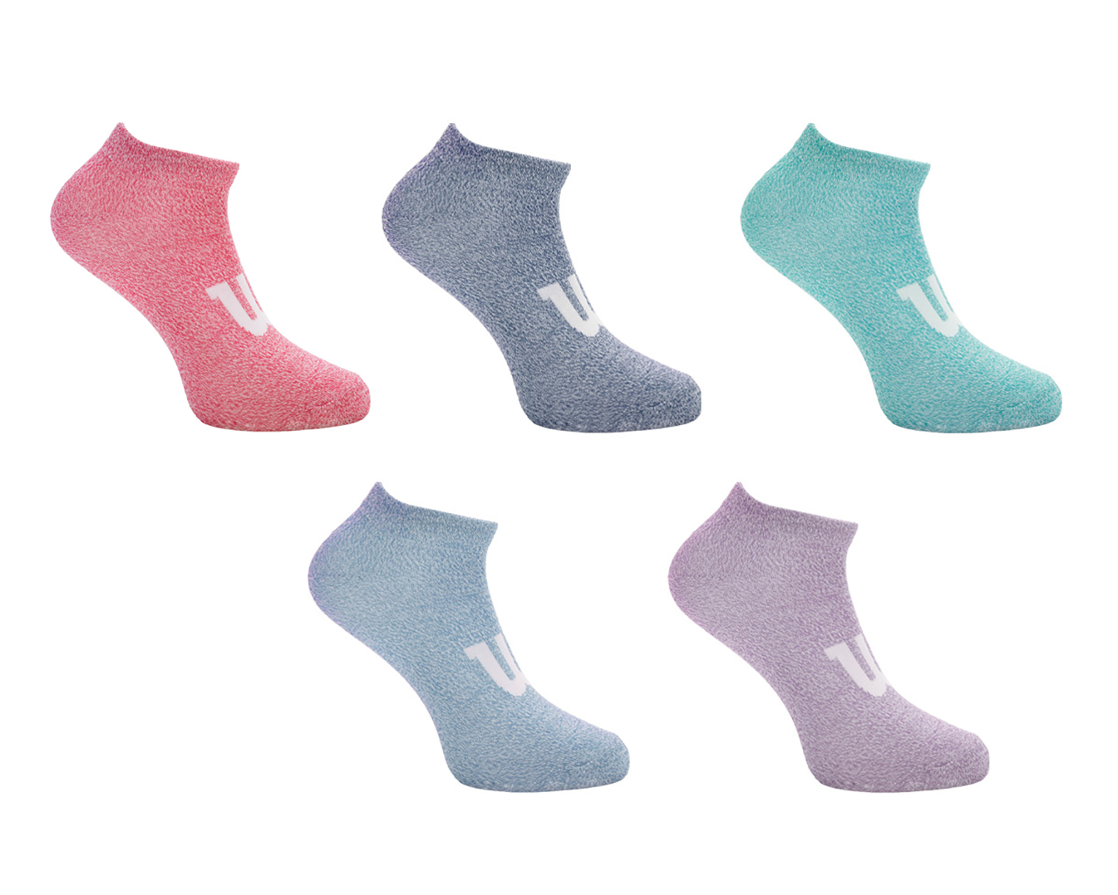 Foto 2 pulgar | Foto 1 | Calcetas Cortas Deportivas Wilson para Niña 5 Pares