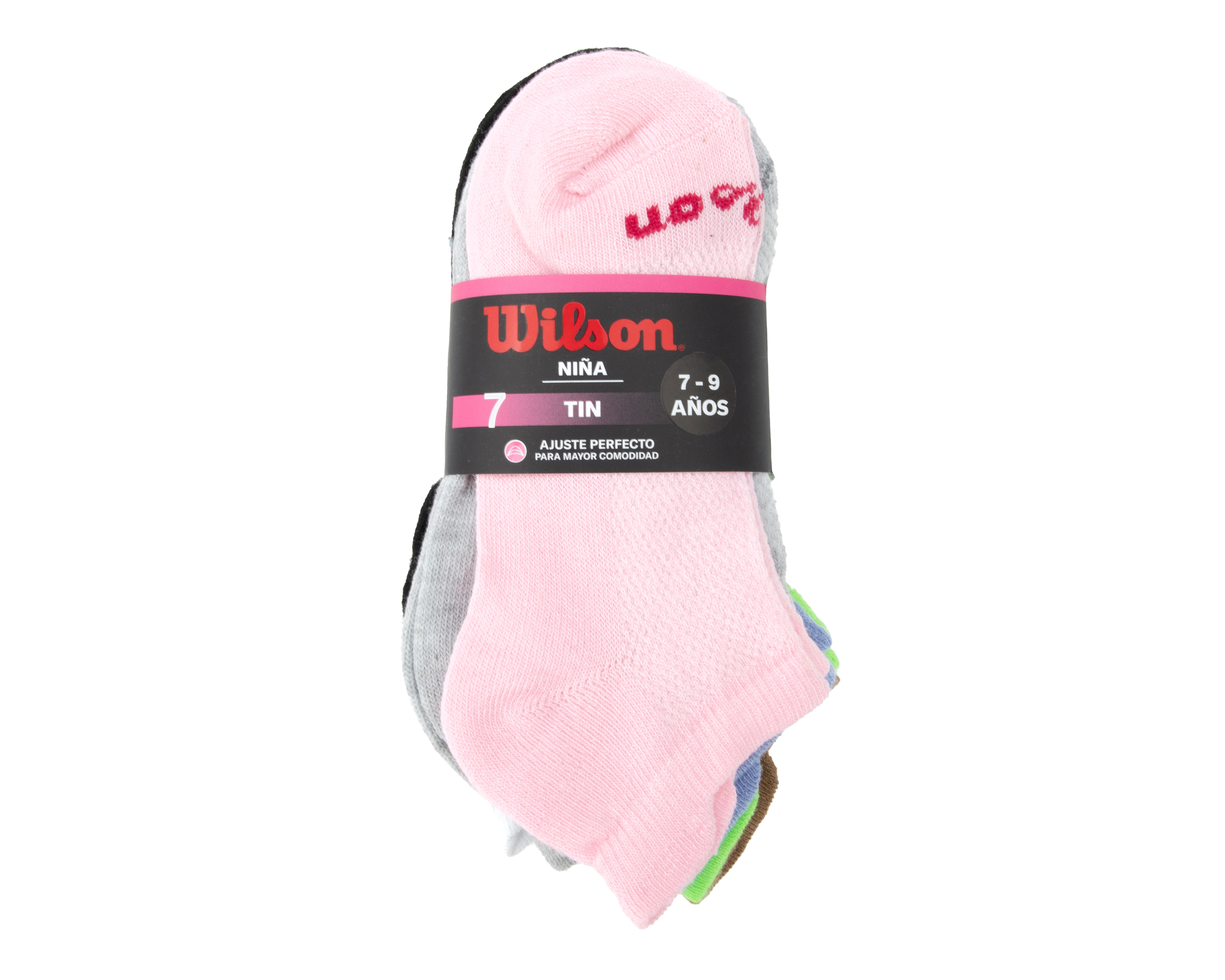 Foto 4 pulgar | Foto 3 | Calcetas Tines Deportivas Wilson para Niña 7 Pares