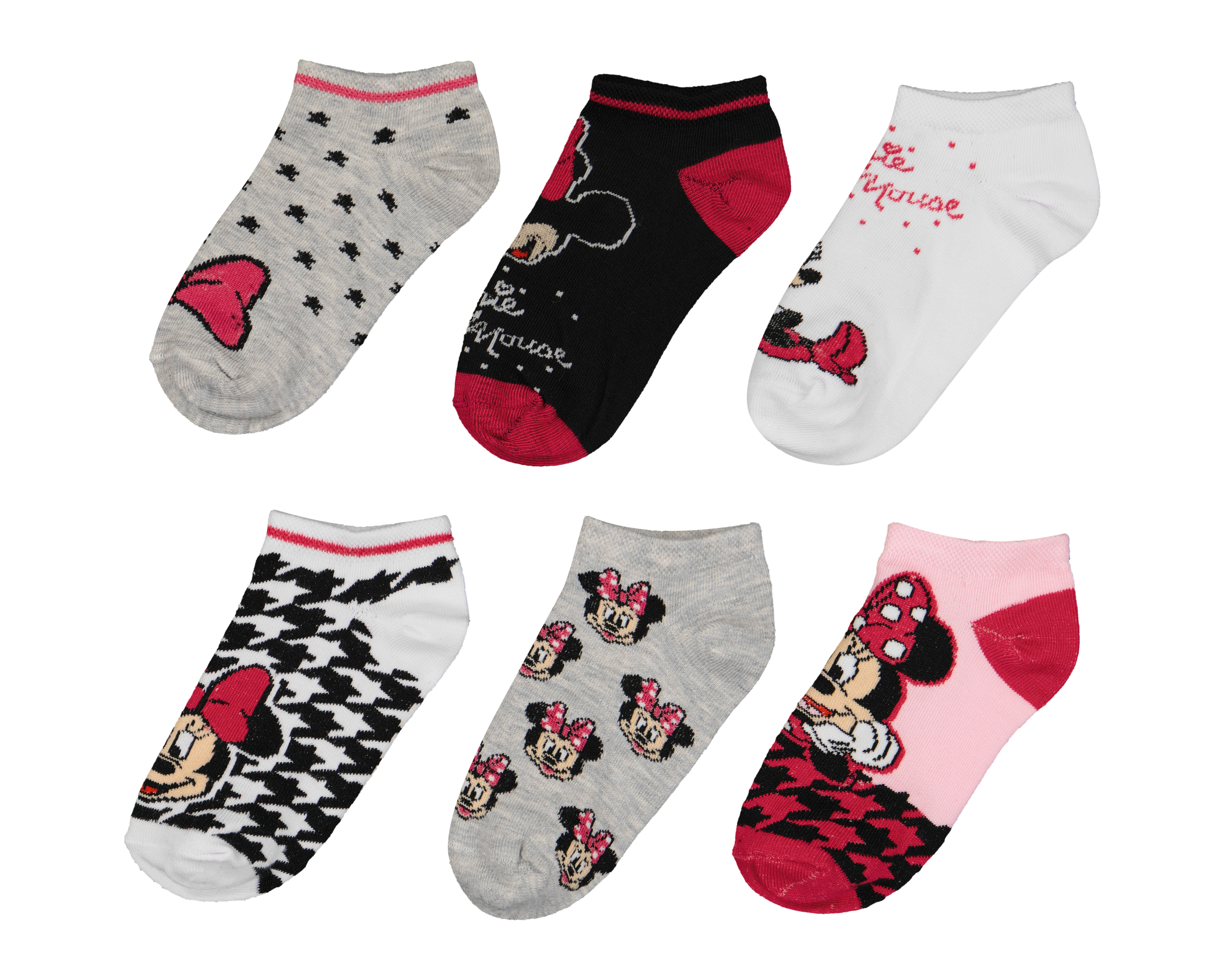 Foto 2 pulgar | Foto 1 | Calcetas Disney Minnie Mouse para Niña 6 Pares