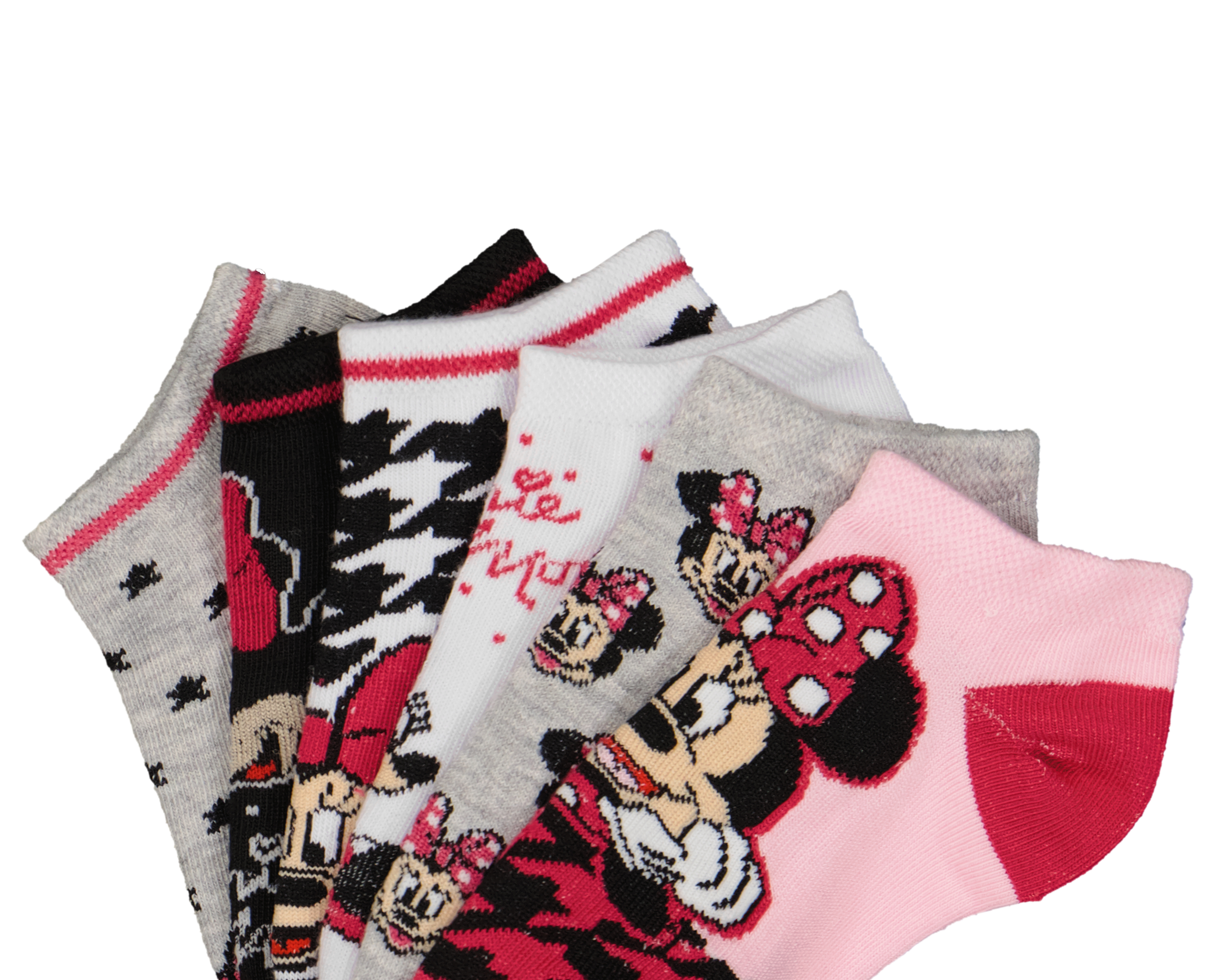 Foto 3 pulgar | Foto 2 | Calcetas Disney Minnie Mouse para Niña 6 Pares