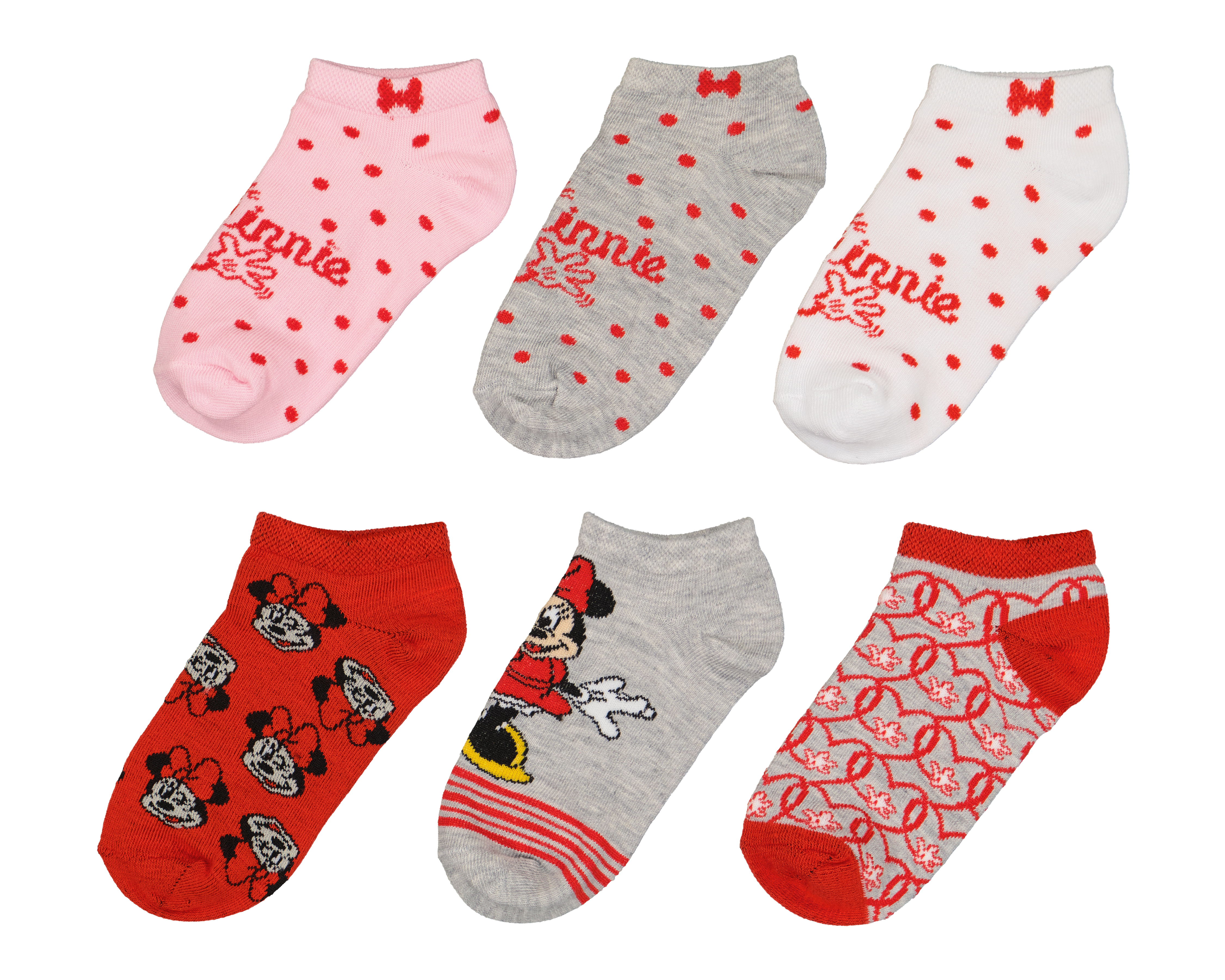 Foto 2 pulgar | Foto 1 | Calcetas Disney Minnie Mouse para Niña 6 Pares