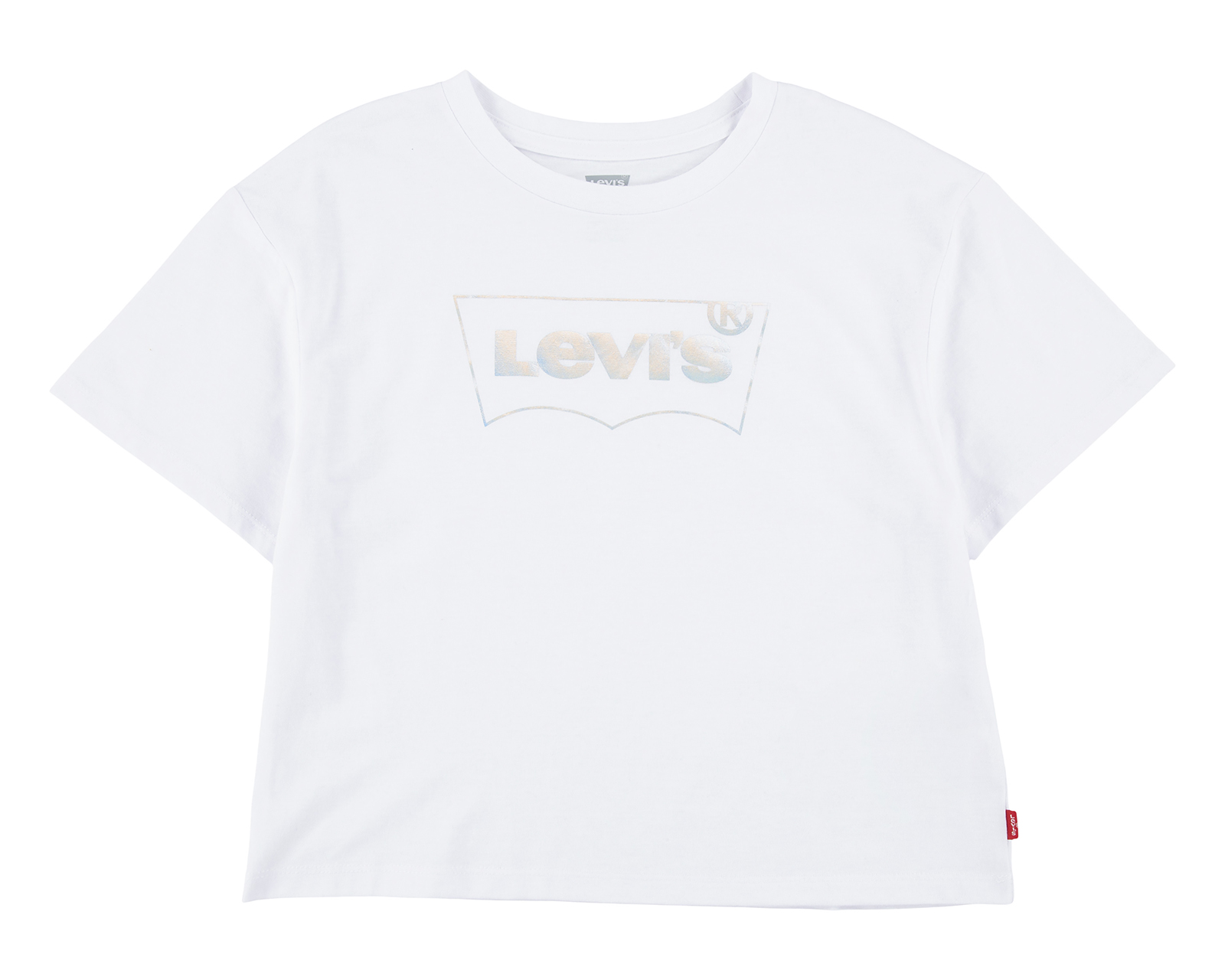 Foto 2 pulgar | Foto 1 | Playera de Cuello Redondo Blanca Levi's para Niña