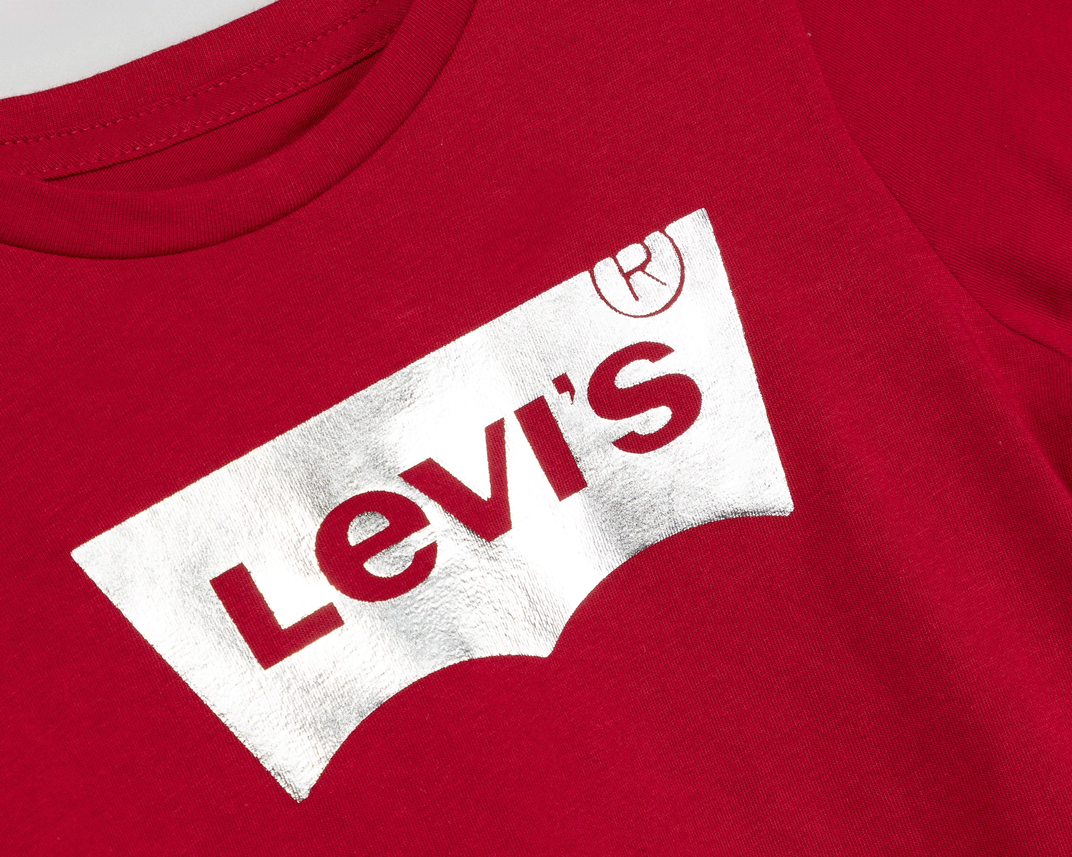 Foto 4 pulgar | Foto 3 | Playera de Cuello Redondo Roja Levi's Juvenil