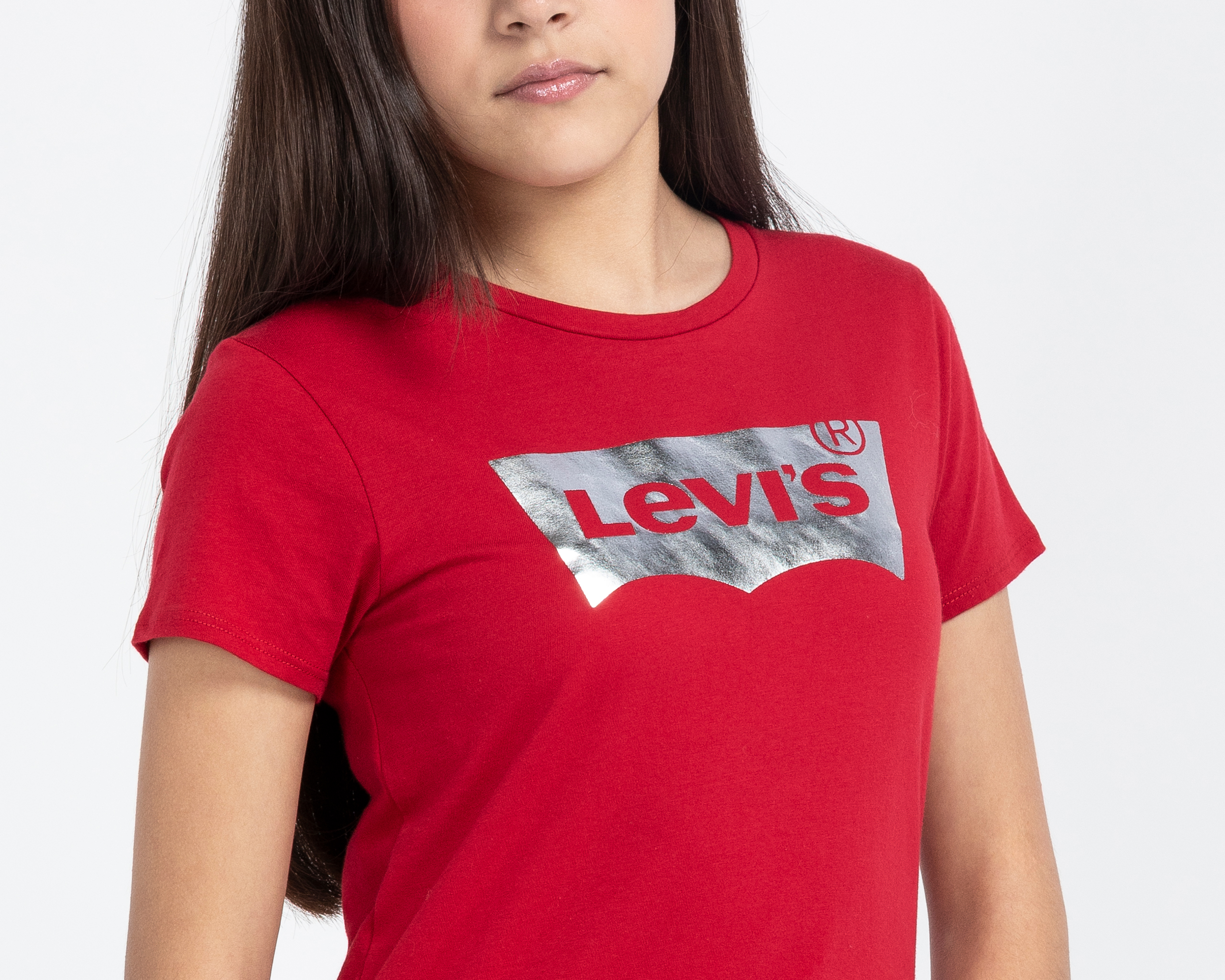 Foto 5 pulgar | Foto 4 | Playera de Cuello Redondo Roja Levi's Juvenil