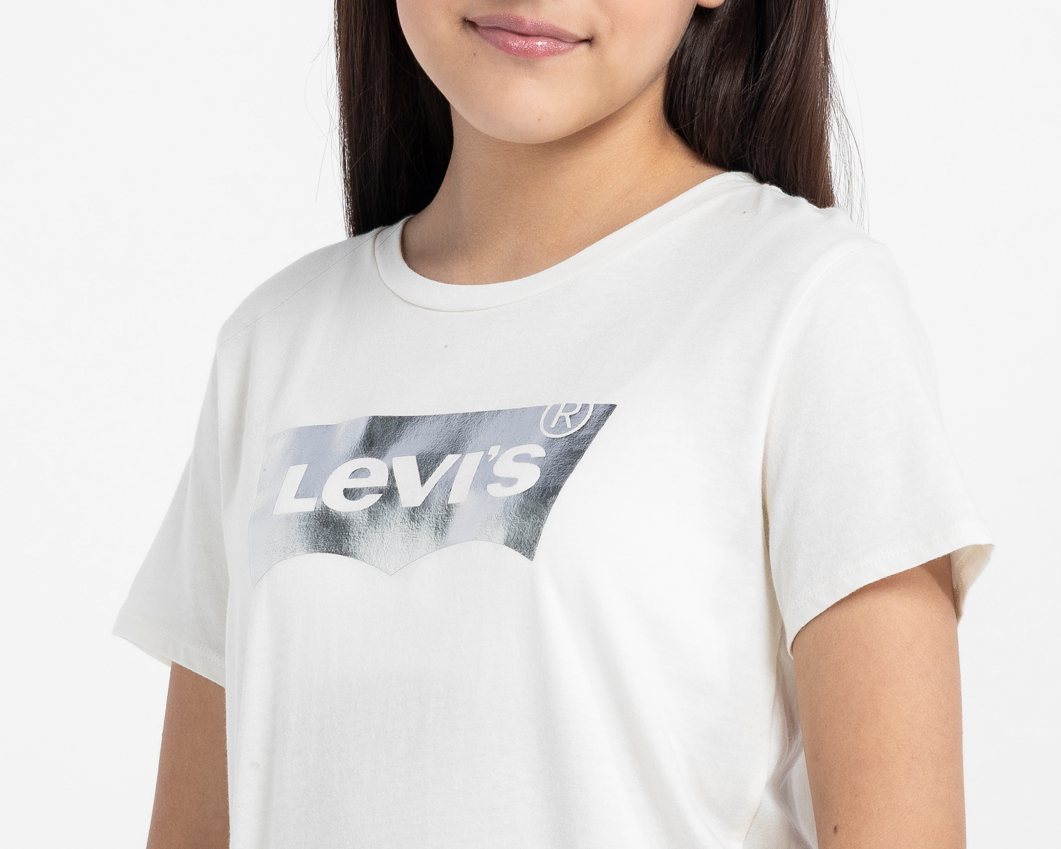 Foto 4 | Foto 4 | Playera de Cuello Redondo Blanco Levi's Juvenil