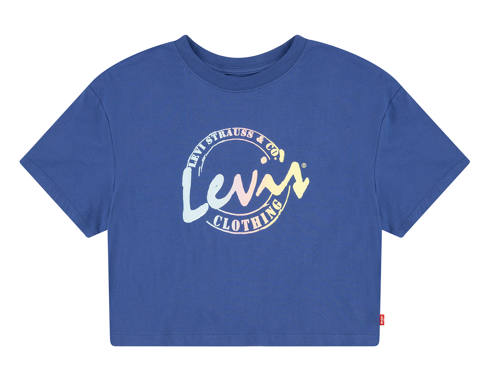 Foto 2 pulgar | Foto 1 | Playera de Cuello Redondo Azul Levi's para Niña