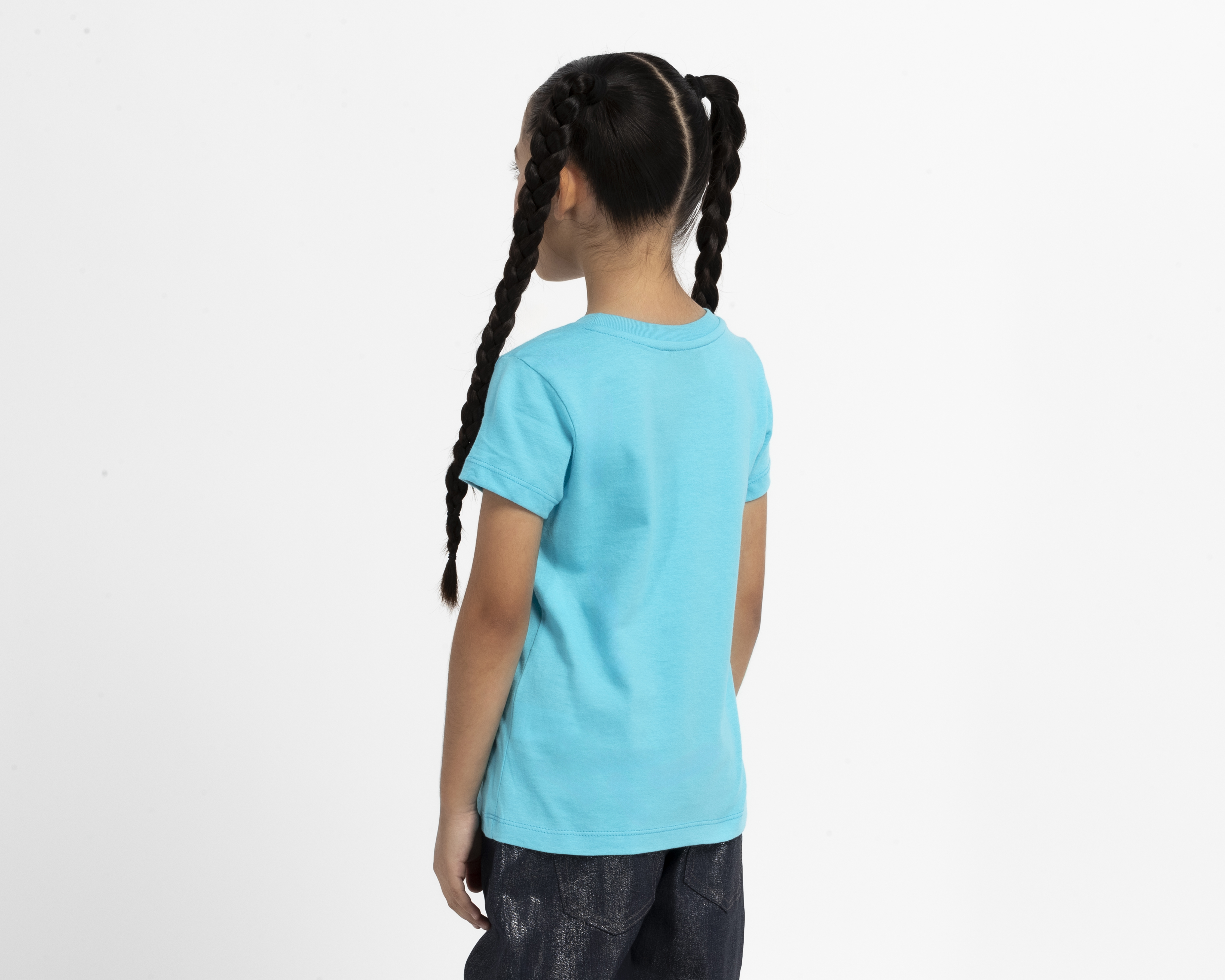 Foto 3 pulgar | Foto 2 | Playera de Cuello Redondo Azul Mario Bros para Niña