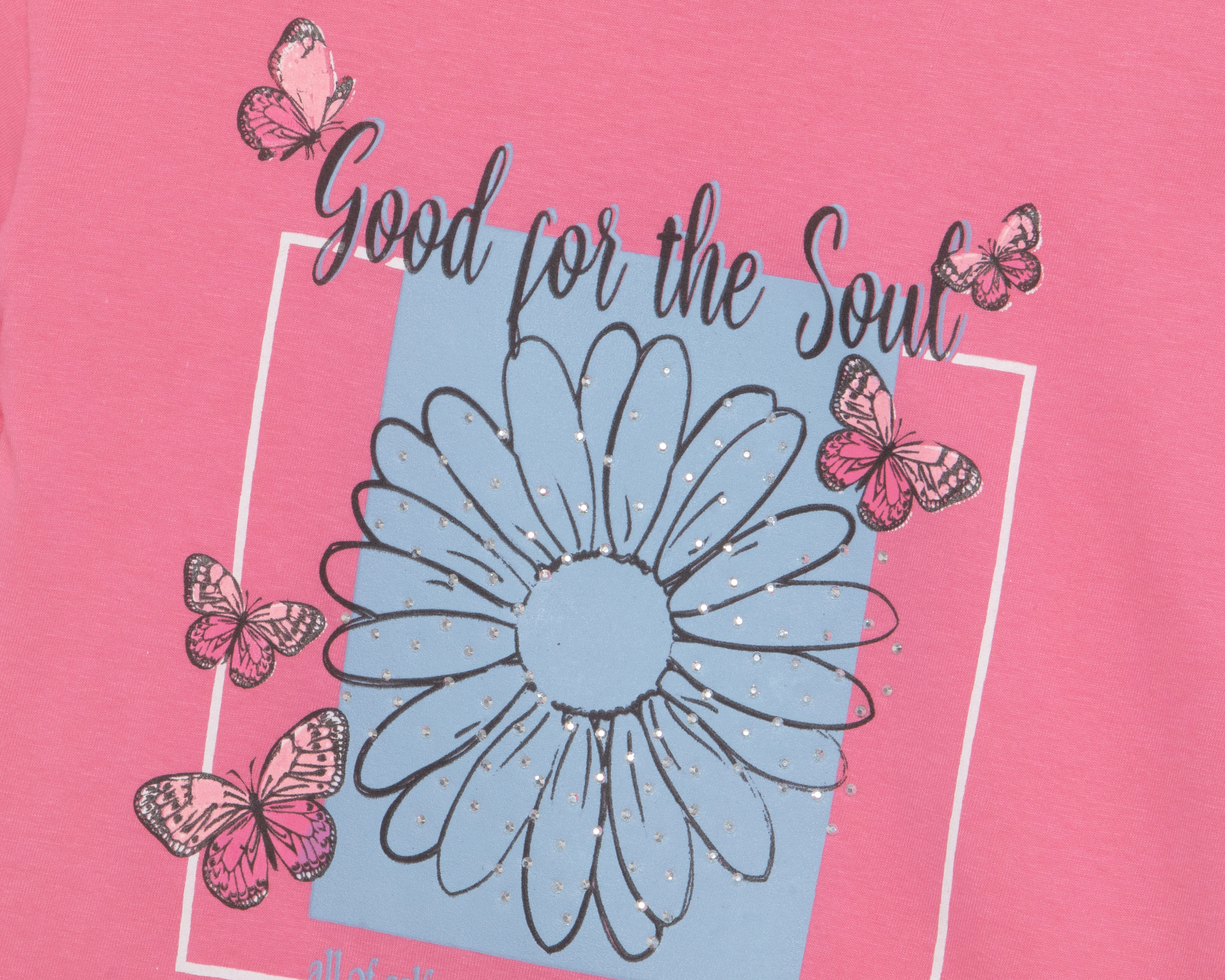 Foto 4 pulgar | Foto 3 | Playera de Cuello Redondo Rosa Pink Velvet para Niña