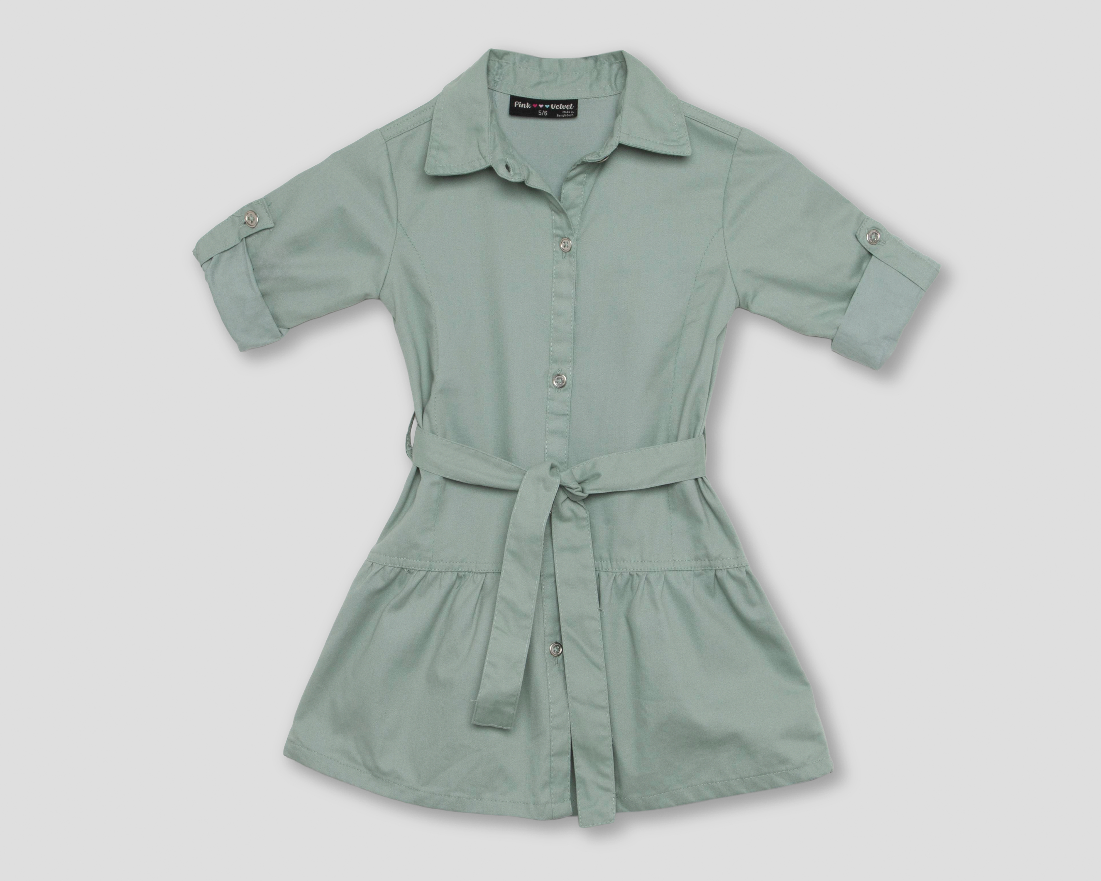 Foto 1 | Foto 1 | Vestido Verde Pink Velvet para Niña