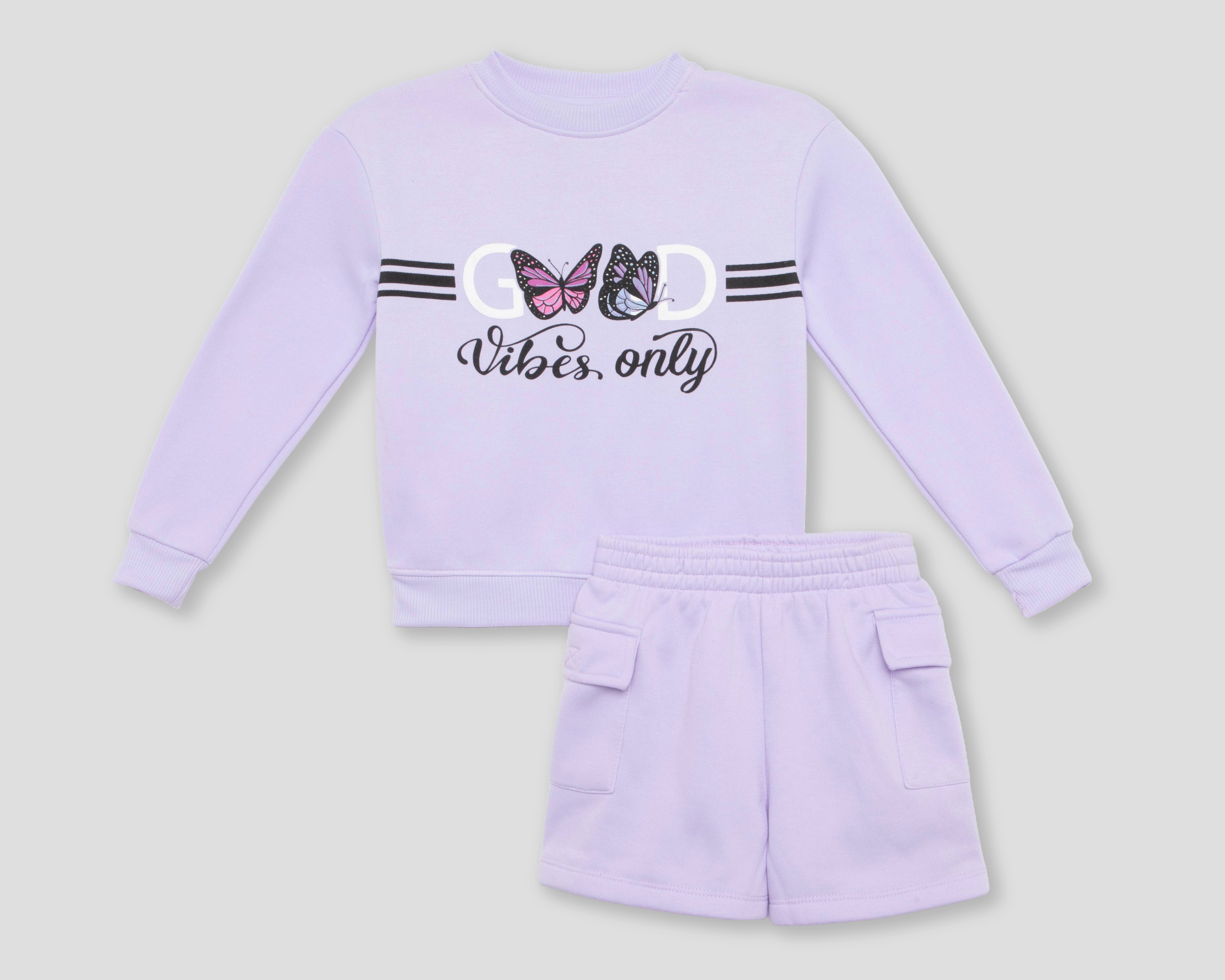 Foto 1 | Foto 1 | Sudadera y Short Pink Velvet para Niña