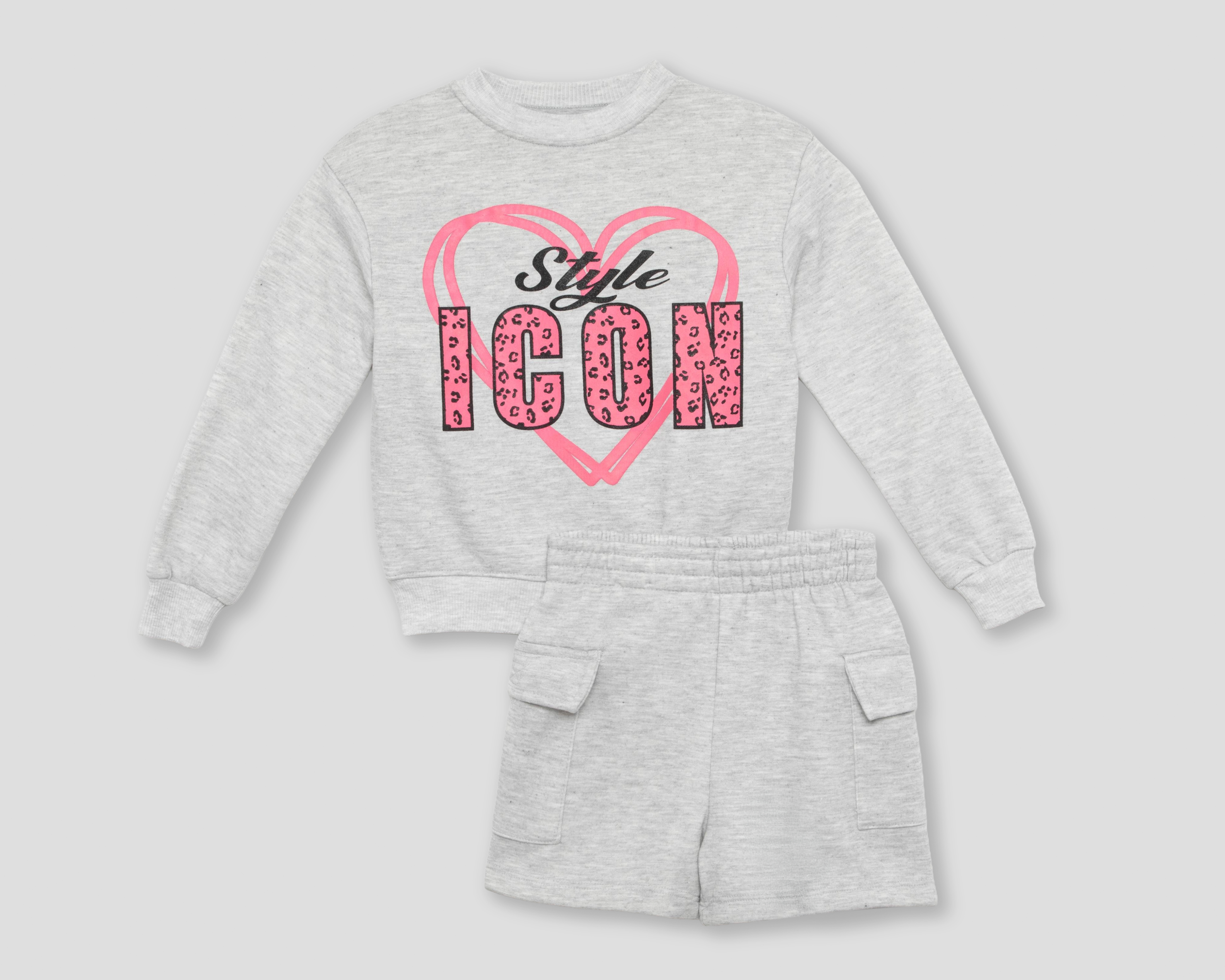 Foto 1 | Foto 1 | Sudadera y Short Pink Velvet para Niña