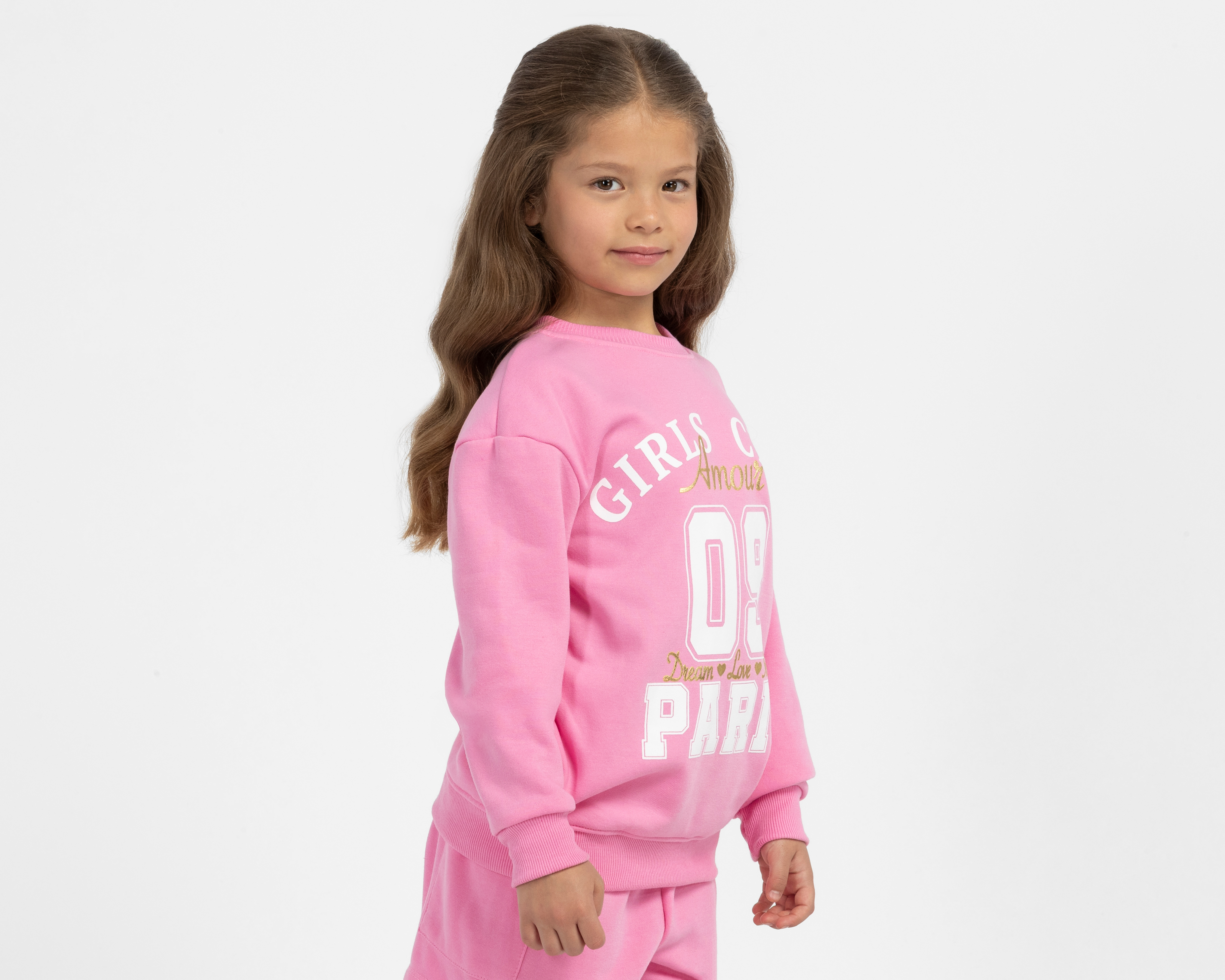 Foto 4 pulgar | Foto 3 | Sudadera y Short Pink Velvet para Niña