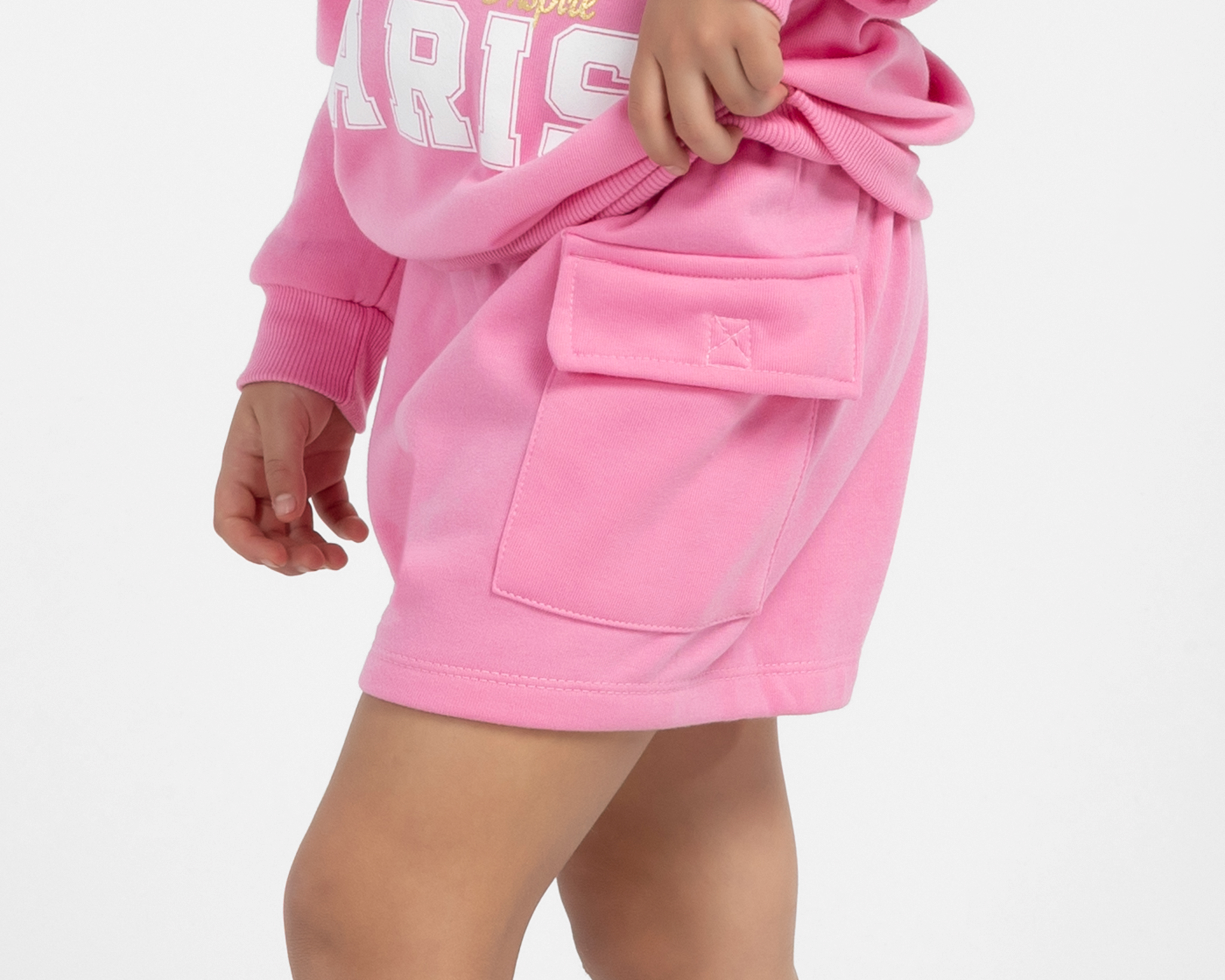 Foto 4 | Foto 4 | Sudadera y Short Pink Velvet para Niña