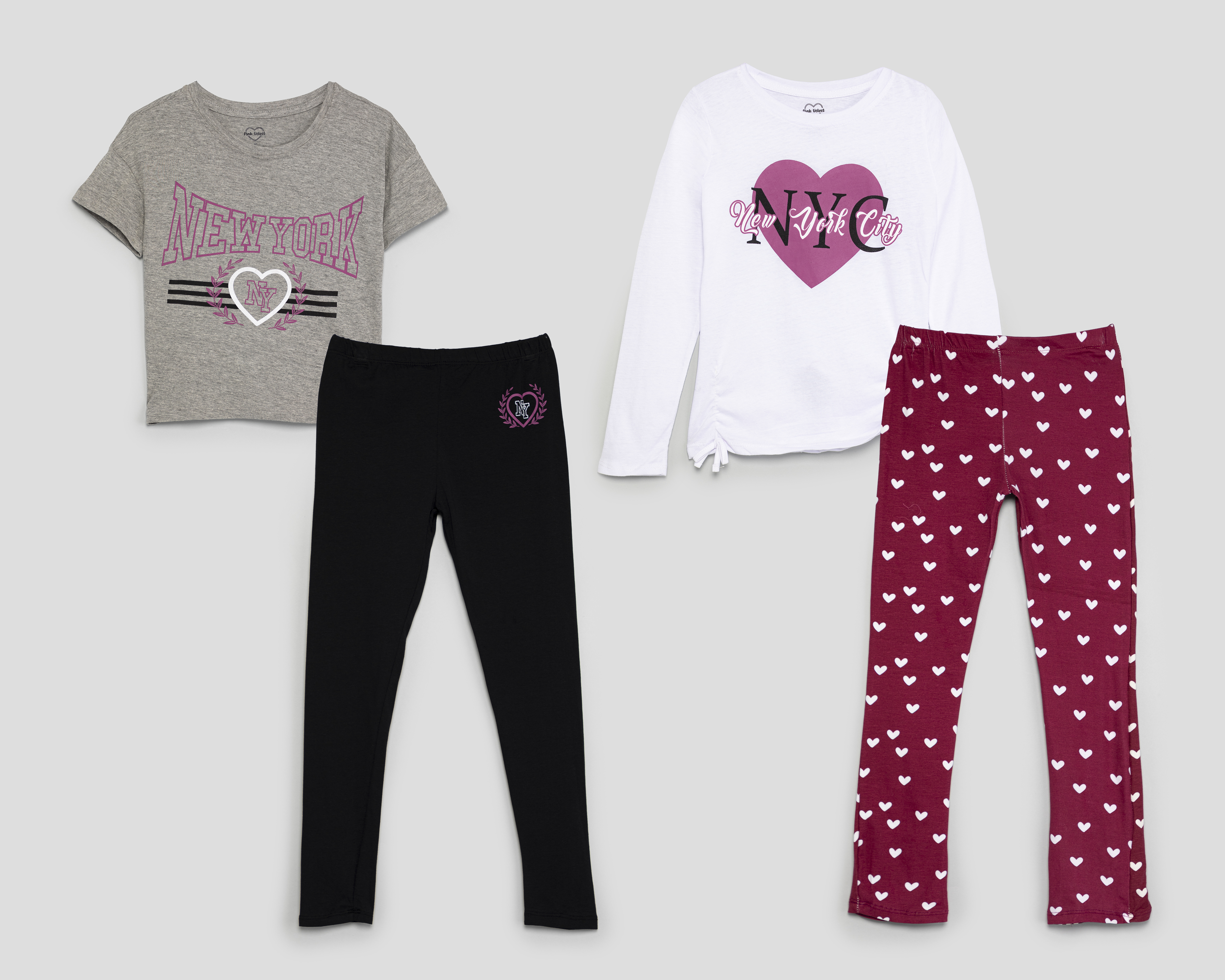 Foto 1 | Foto 1 | Conjunto Pink Velvet para Niña 4 Piezas