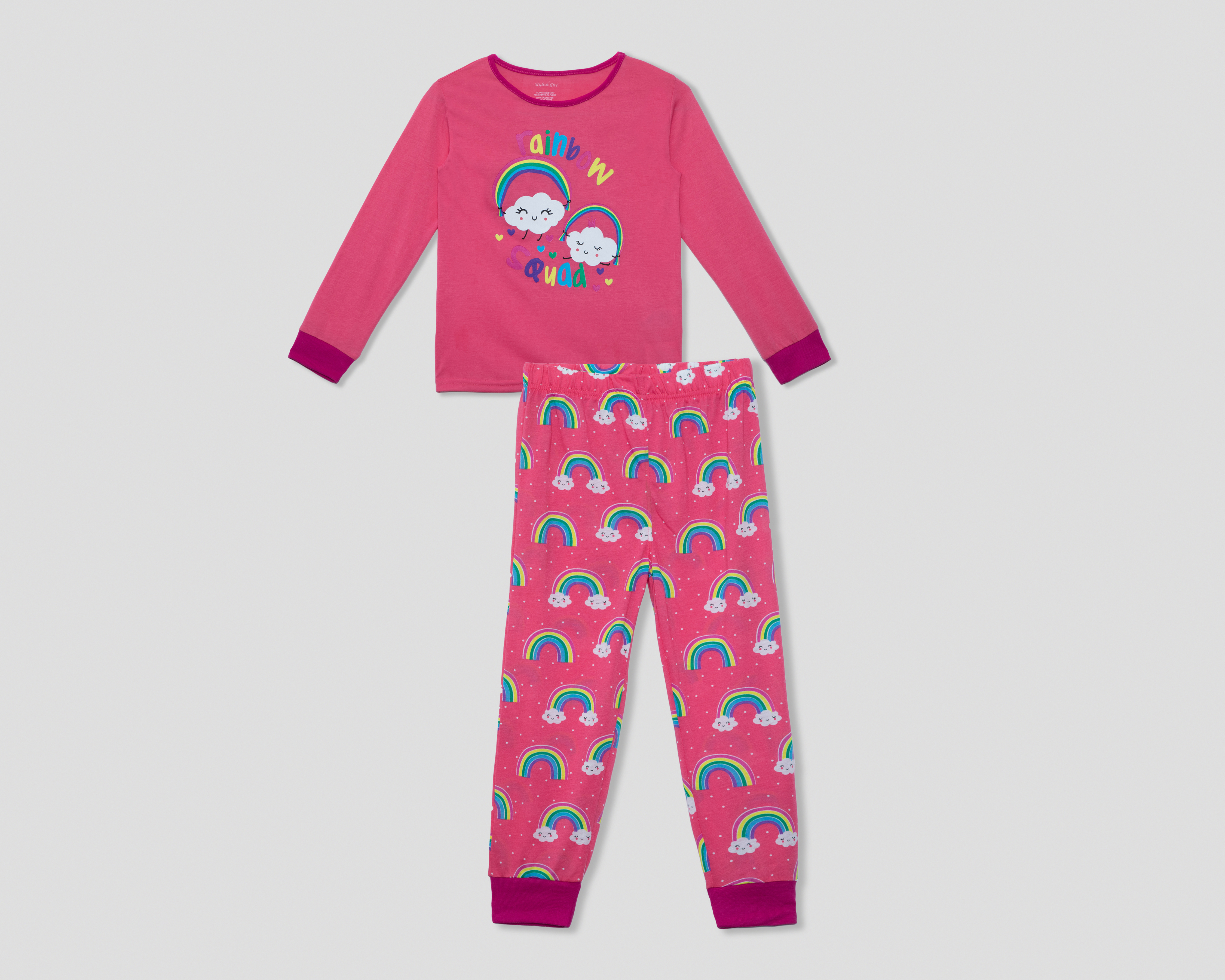 Foto 2 pulgar | Foto 1 | Pijama para Niña de Arcoíris Stylish Girl