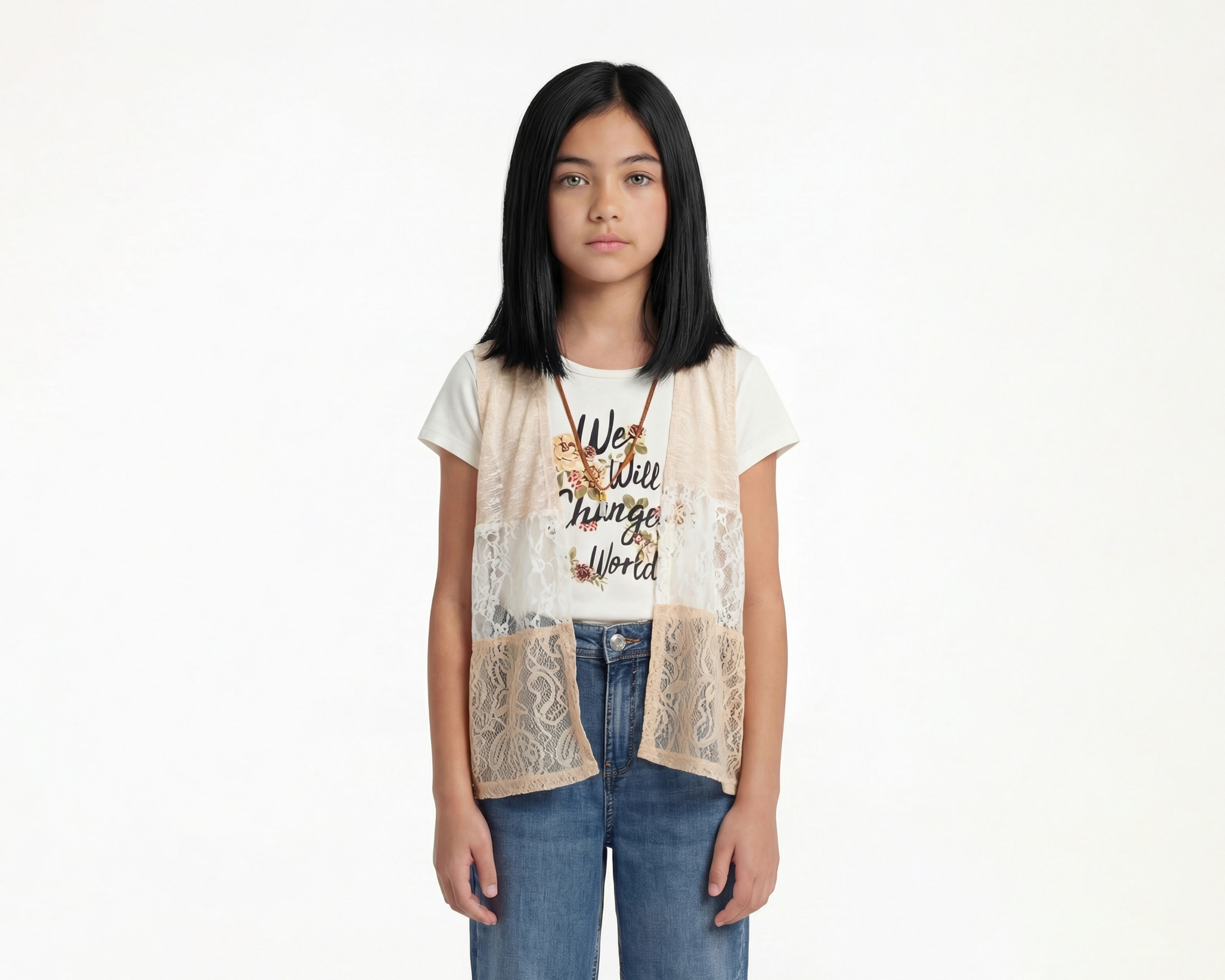 Chaleco y Playera con Collar Refill para Niña