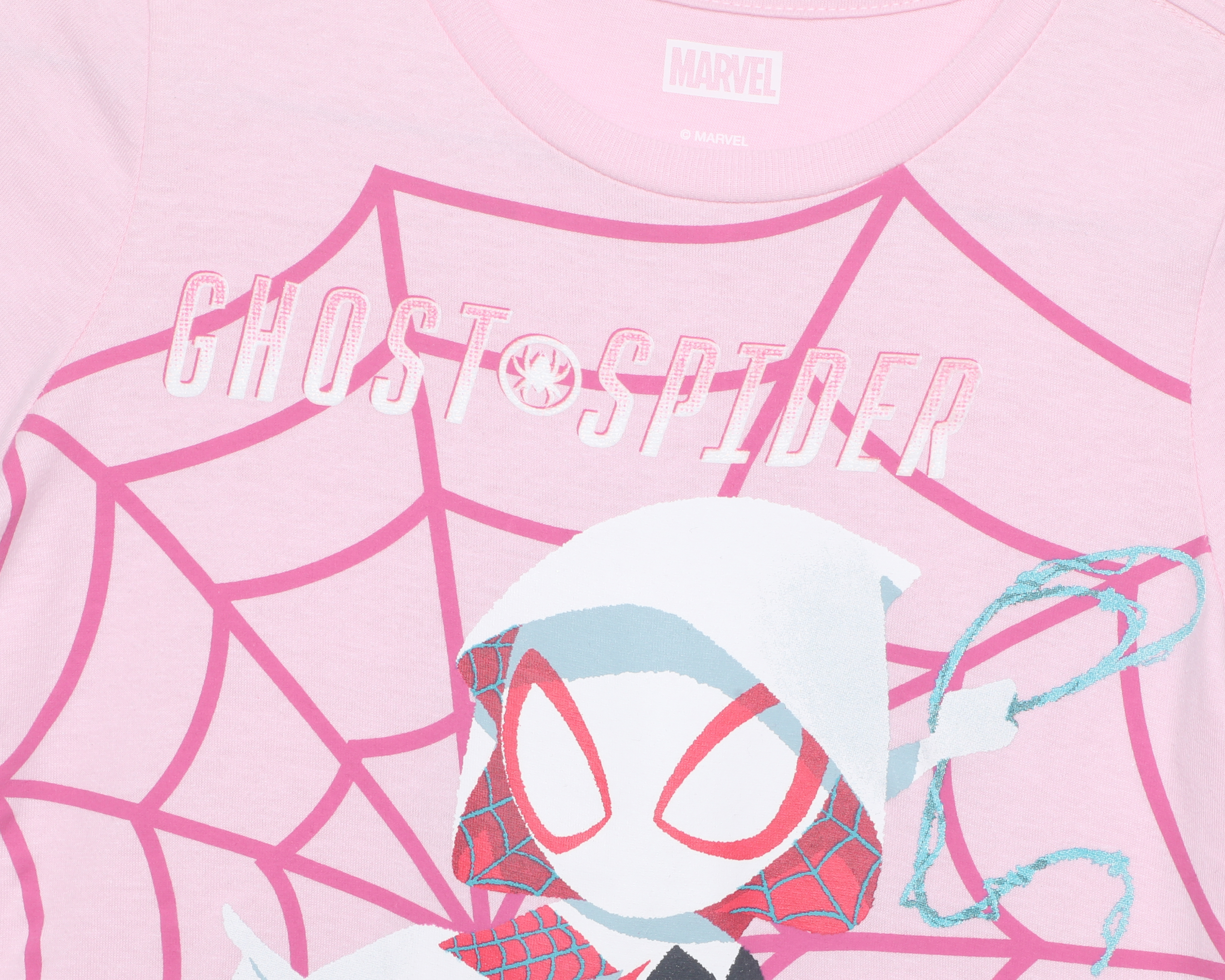 Foto 3 | Foto 3 | Playera de Cuello Redondo Rosa Marvel Spider-Man para Niña