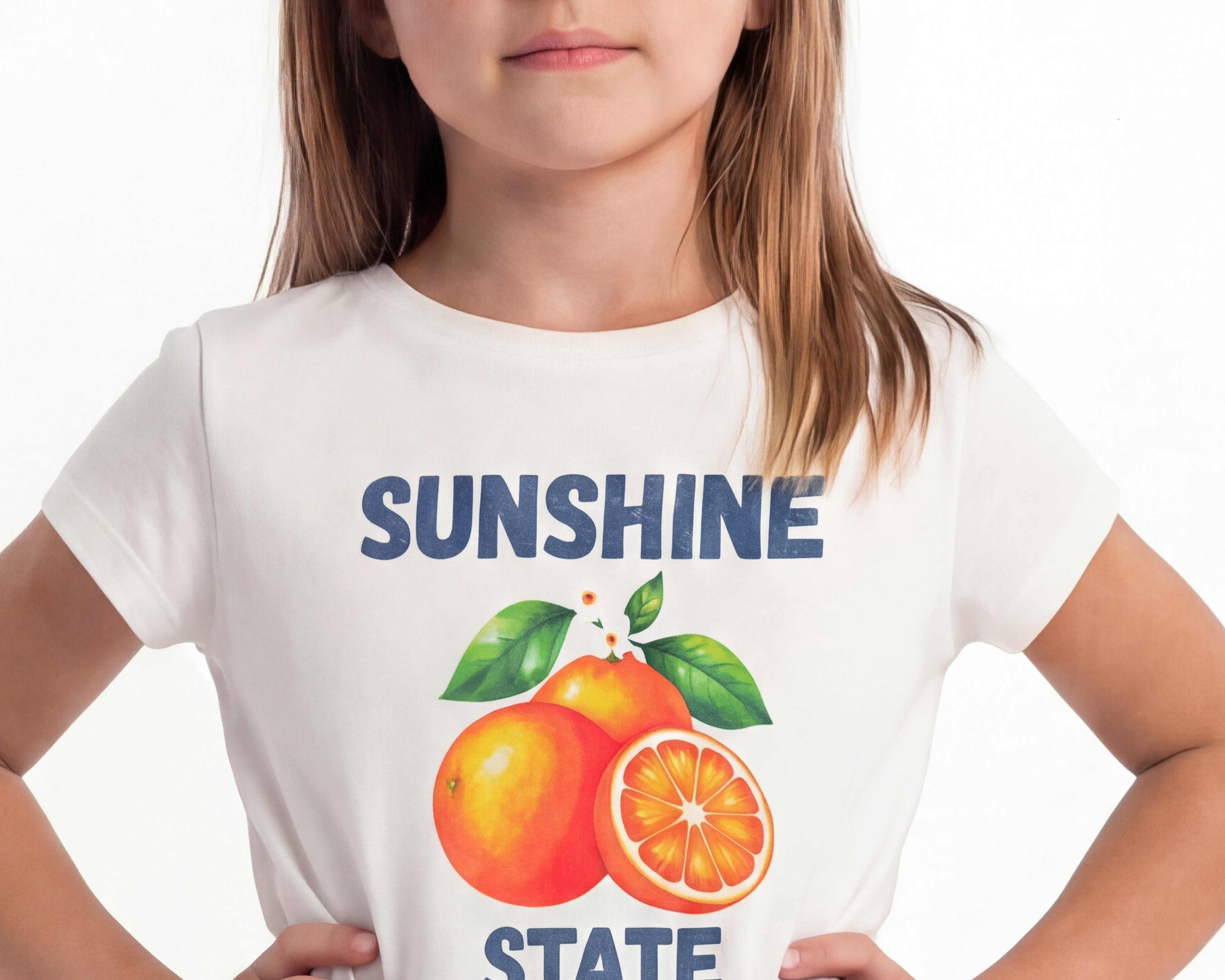 Foto 5 pulgar | Foto 4 | Playera de Cuello Redondo Blanca Girls Attitude para Niña