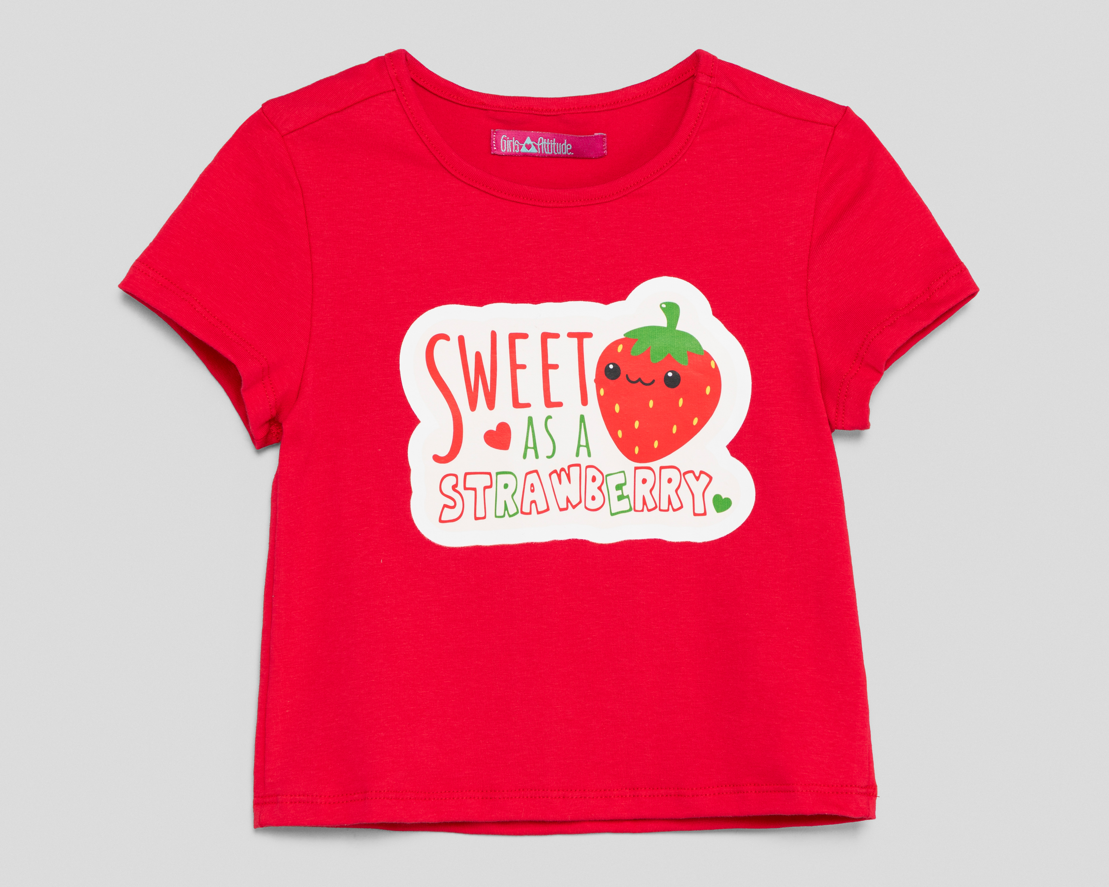 Foto 1 | Foto 1 | Playera de Cuello Redondo Roja Girls Attitude para Niña