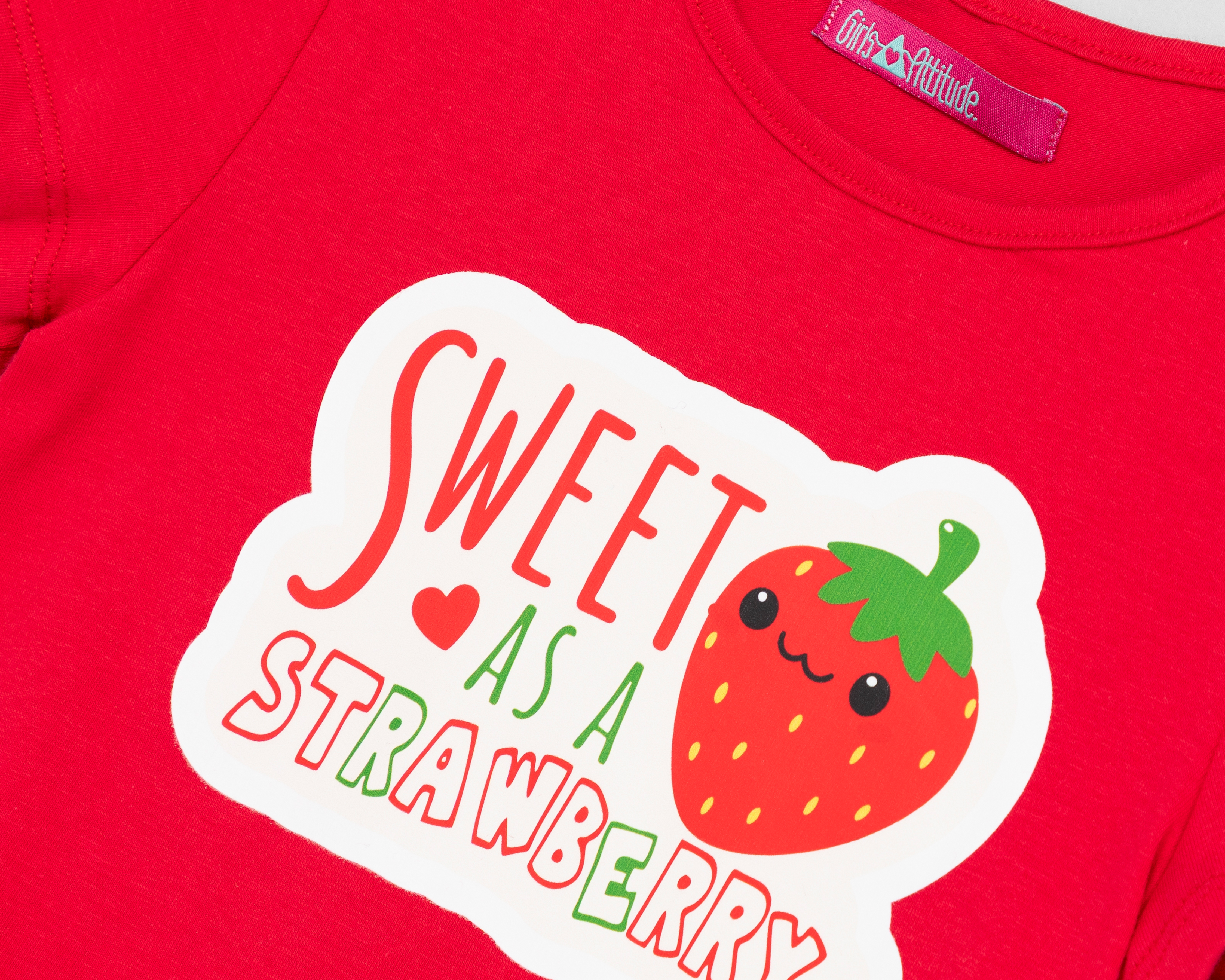 Foto 3 | Foto 3 | Playera de Cuello Redondo Roja Girls Attitude para Niña