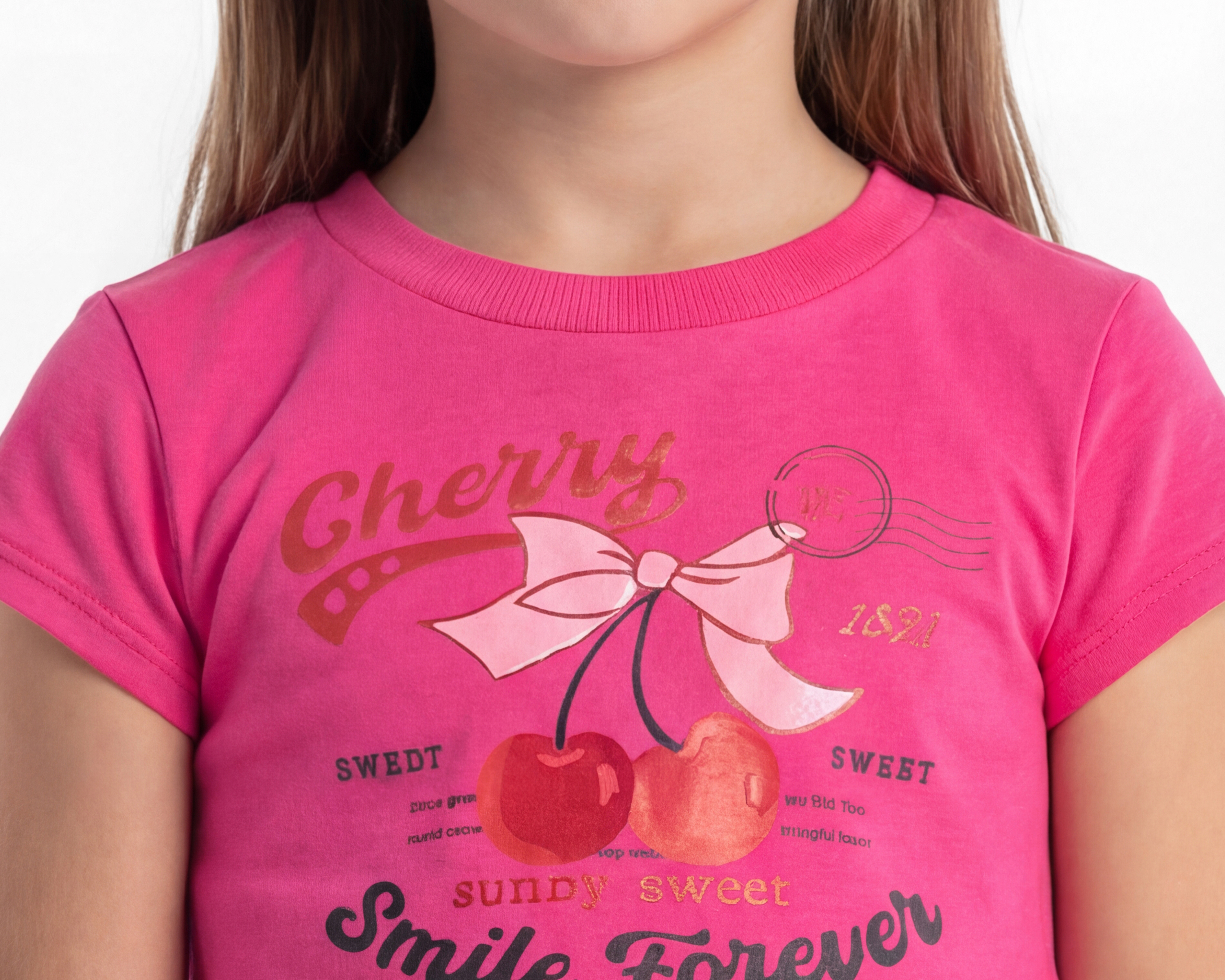 Foto 5 pulgar | Foto 4 | Playera de Cuello Redondo Rosa Girls Attitude para Niña