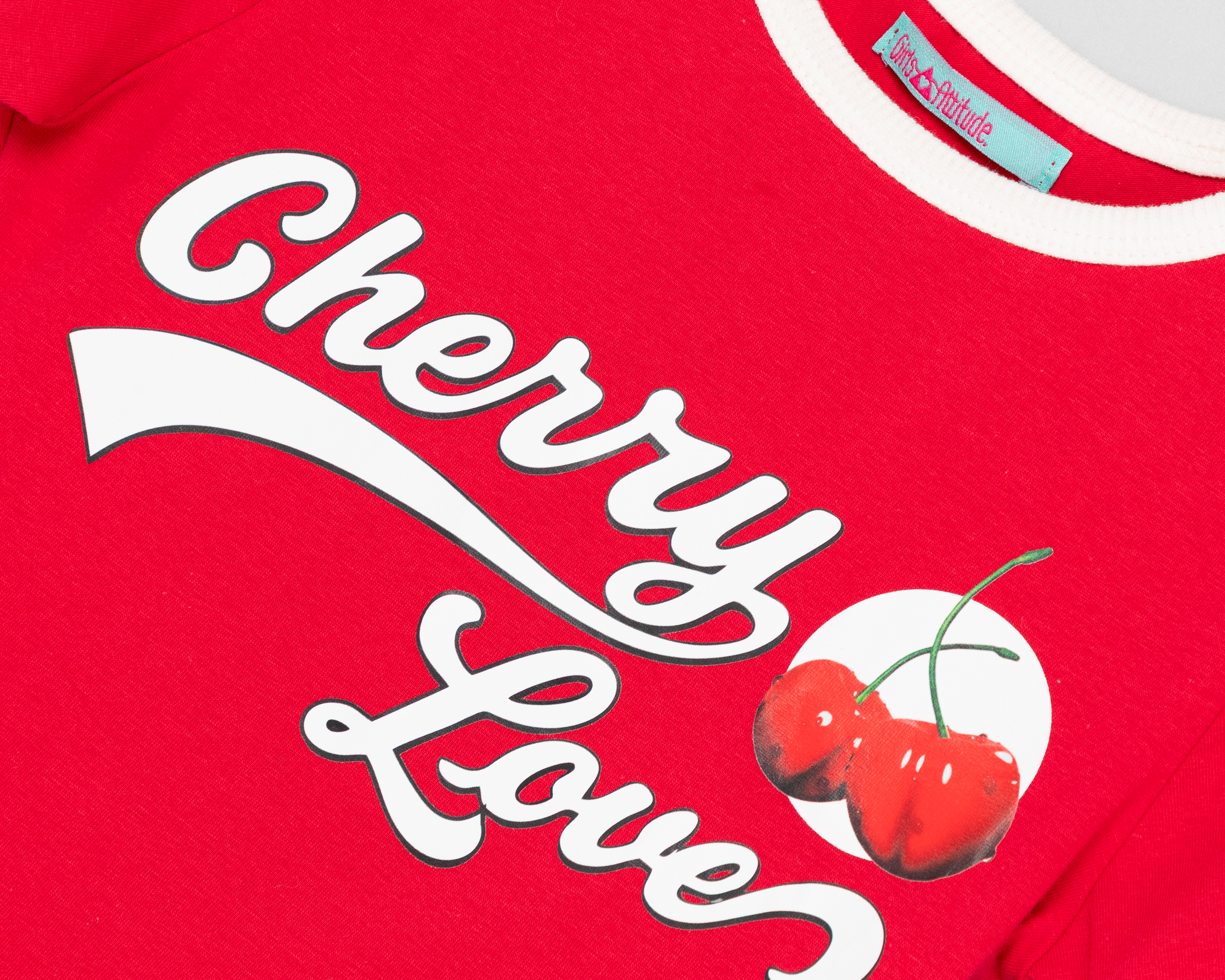 Foto 3 | Foto 3 | Playera de Cuello Redondo Roja Girls Attitude para Niña