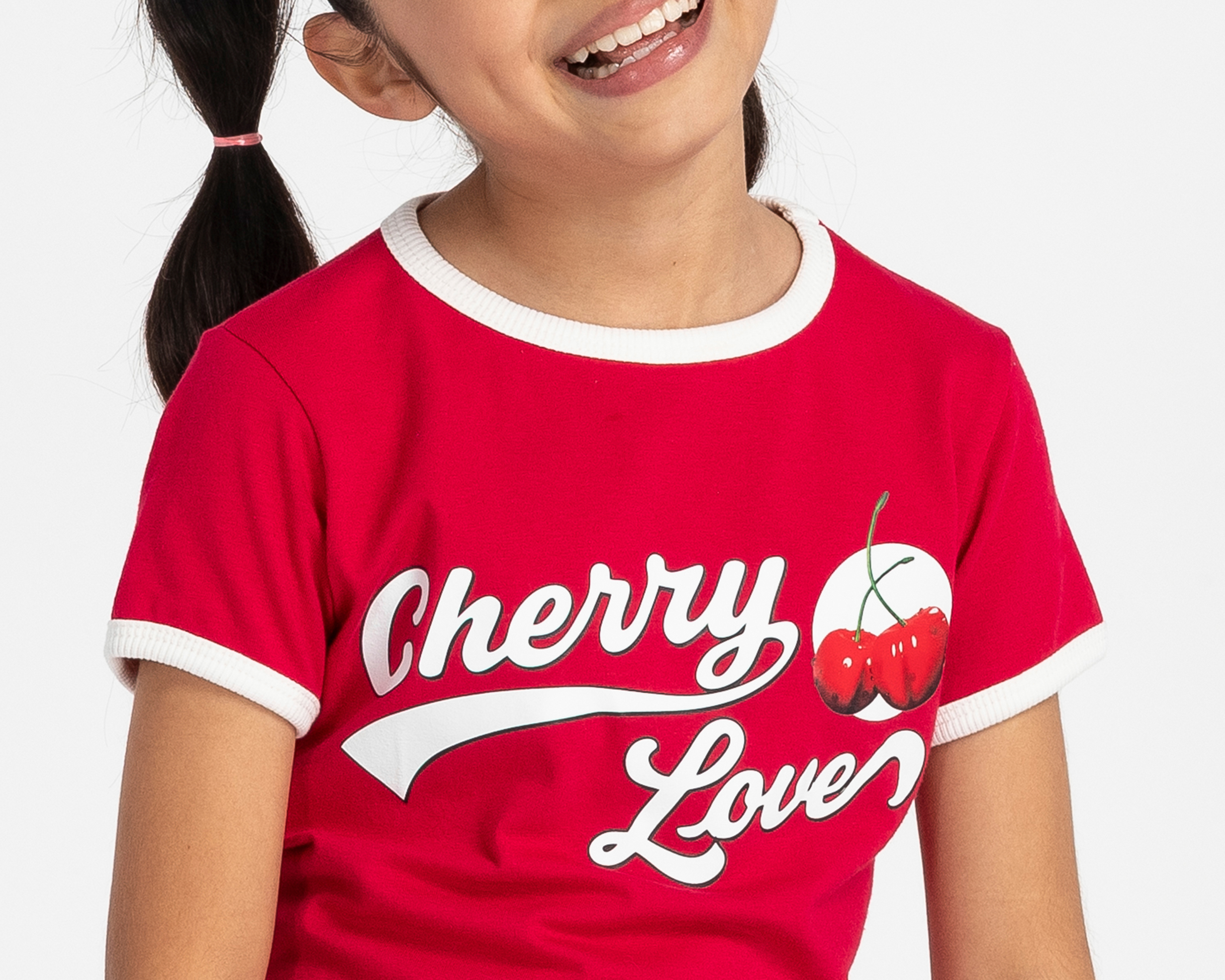 Foto 5 pulgar | Foto 4 | Playera de Cuello Redondo Roja Girls Attitude para Niña