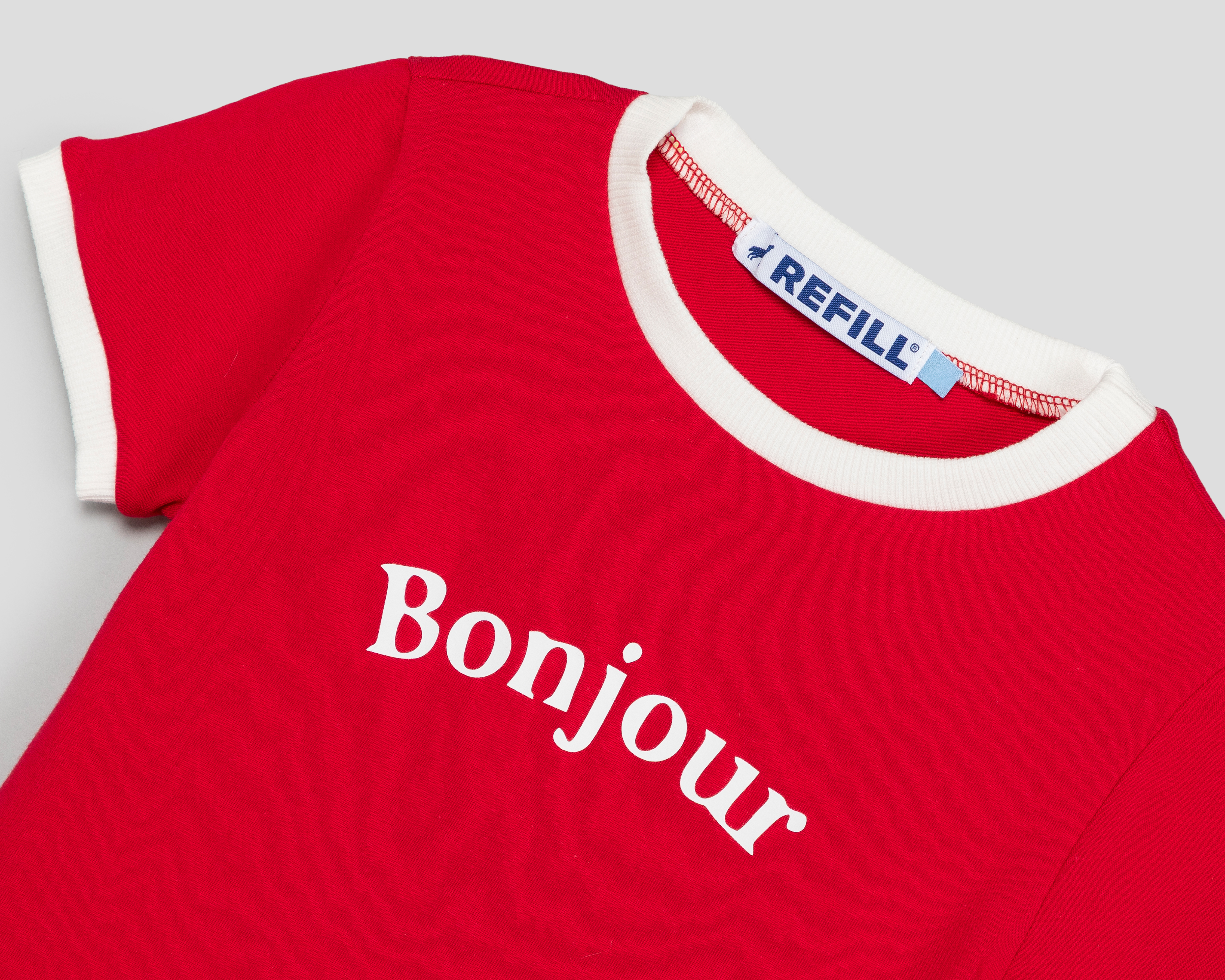 Foto 3 | Foto 3 | Playera de Cuello Redondo Roja Refill para Niña