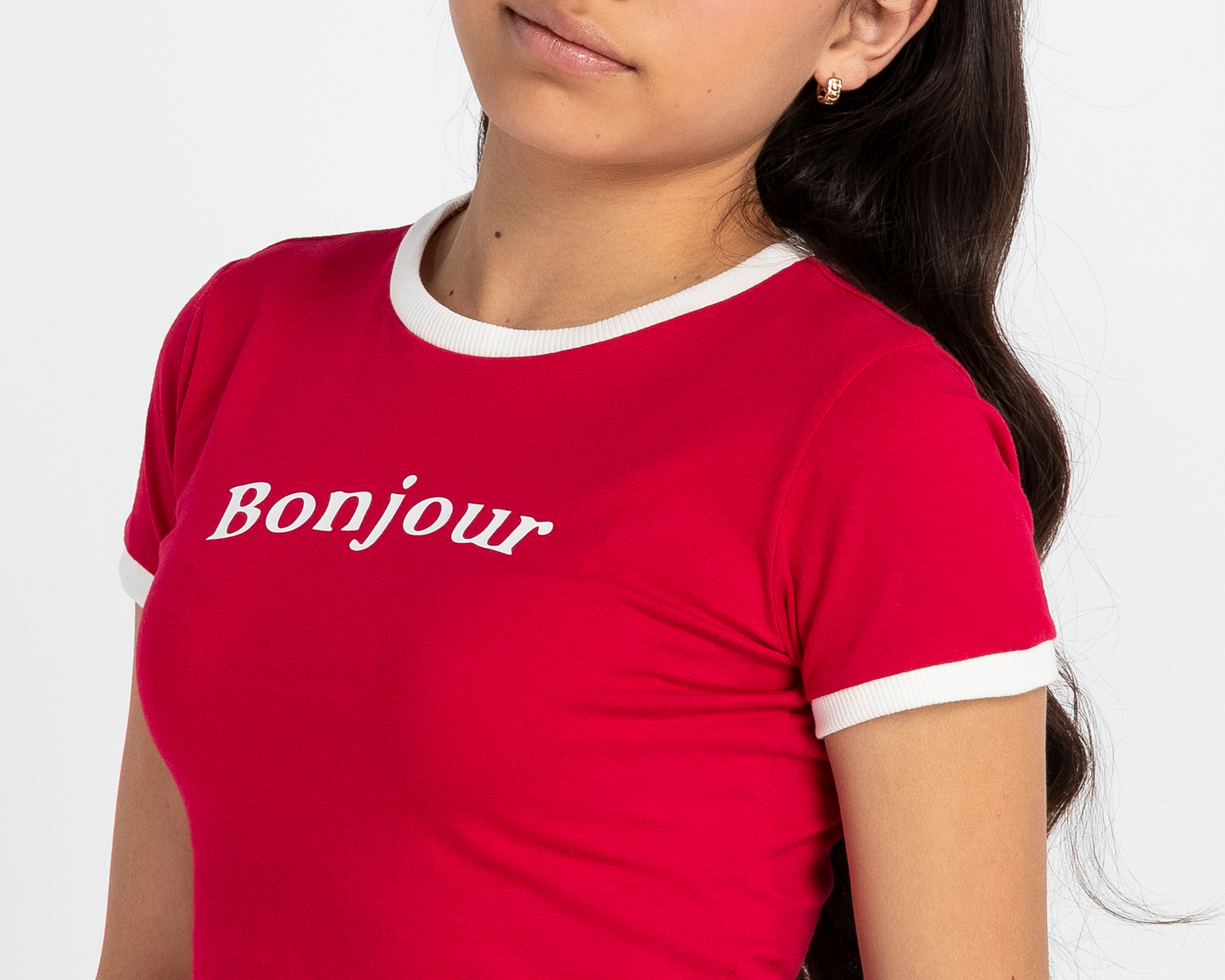 Foto 5 pulgar | Foto 4 | Playera de Cuello Redondo Roja Refill para Niña