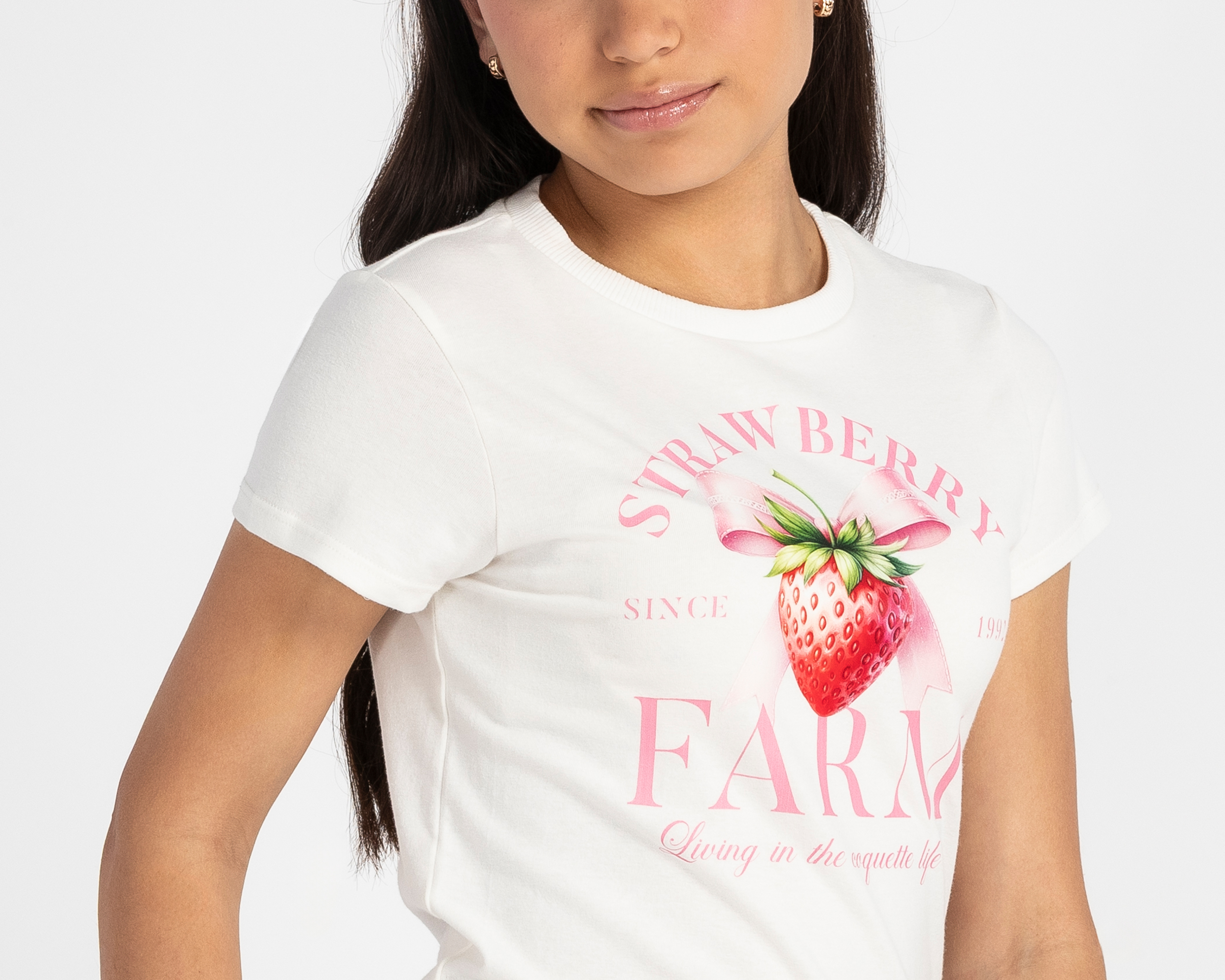 Foto 4 | Foto 4 | Playera de Cuello Redondo Blanca Girls Attitude para Niña