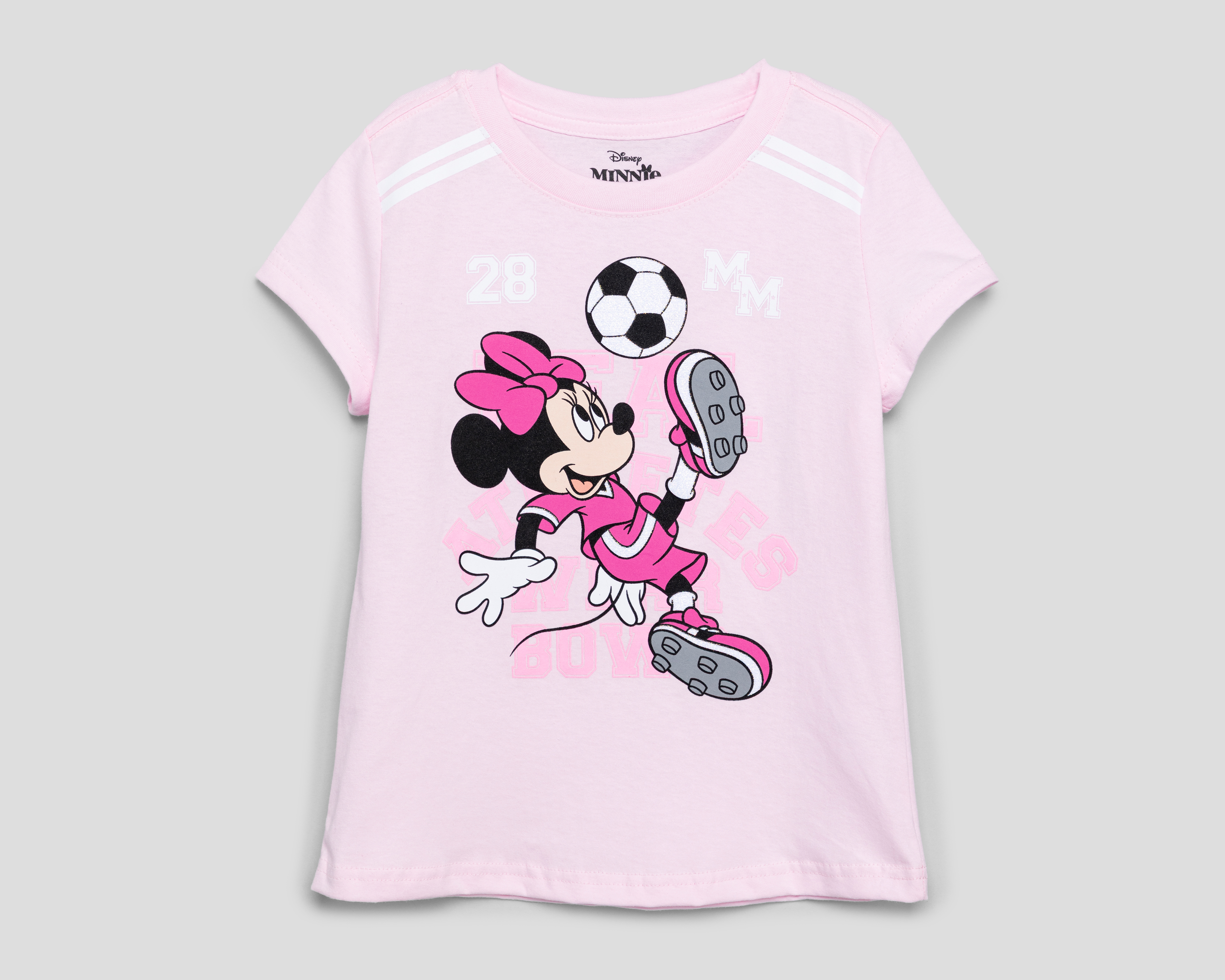 Foto 2 pulgar | Foto 1 | Playera de Cuello Redondo Rosa Disney para Niña