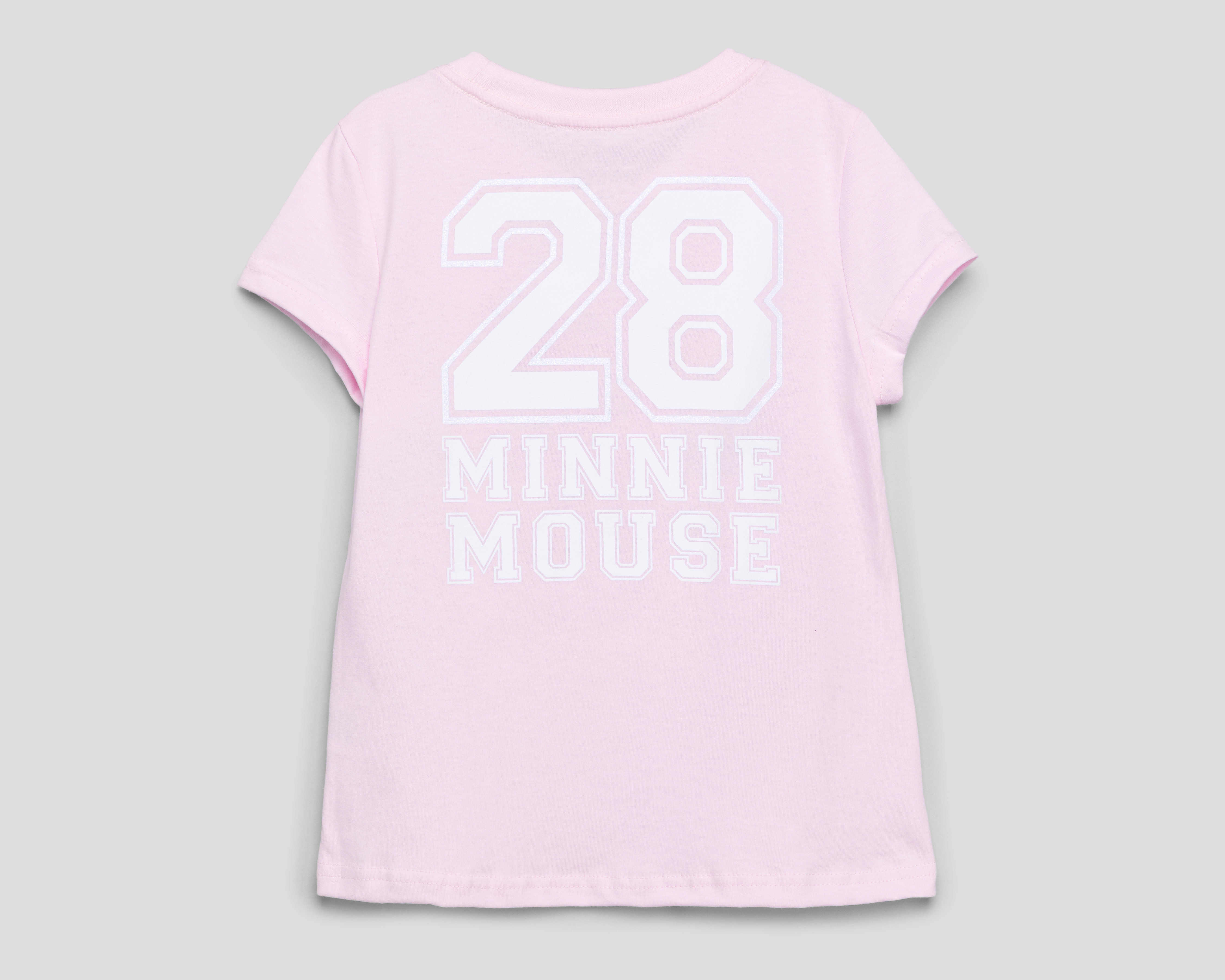 Foto 3 pulgar | Foto 2 | Playera de Cuello Redondo Rosa Disney para Niña