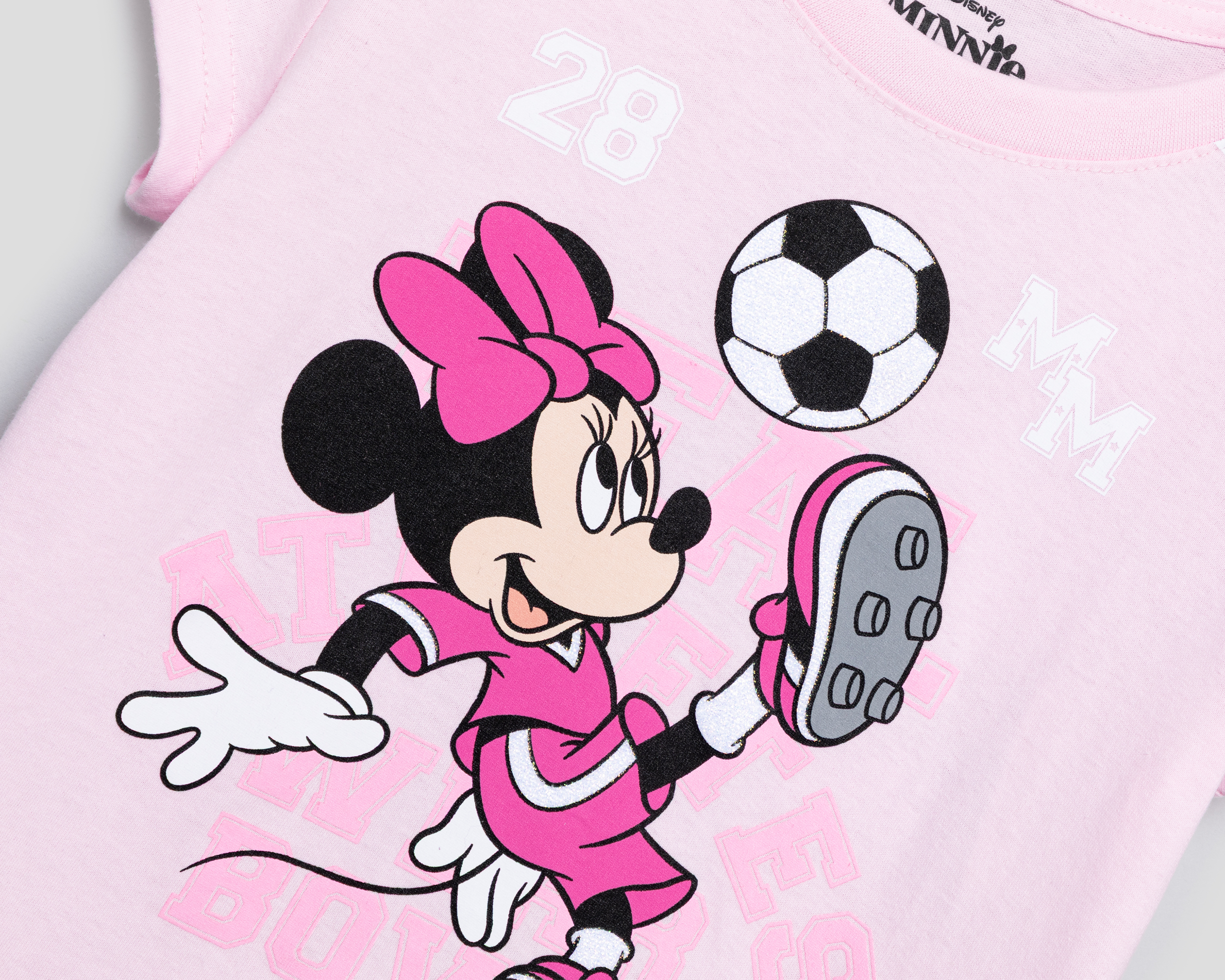Foto 4 pulgar | Foto 3 | Playera de Cuello Redondo Rosa Disney para Niña