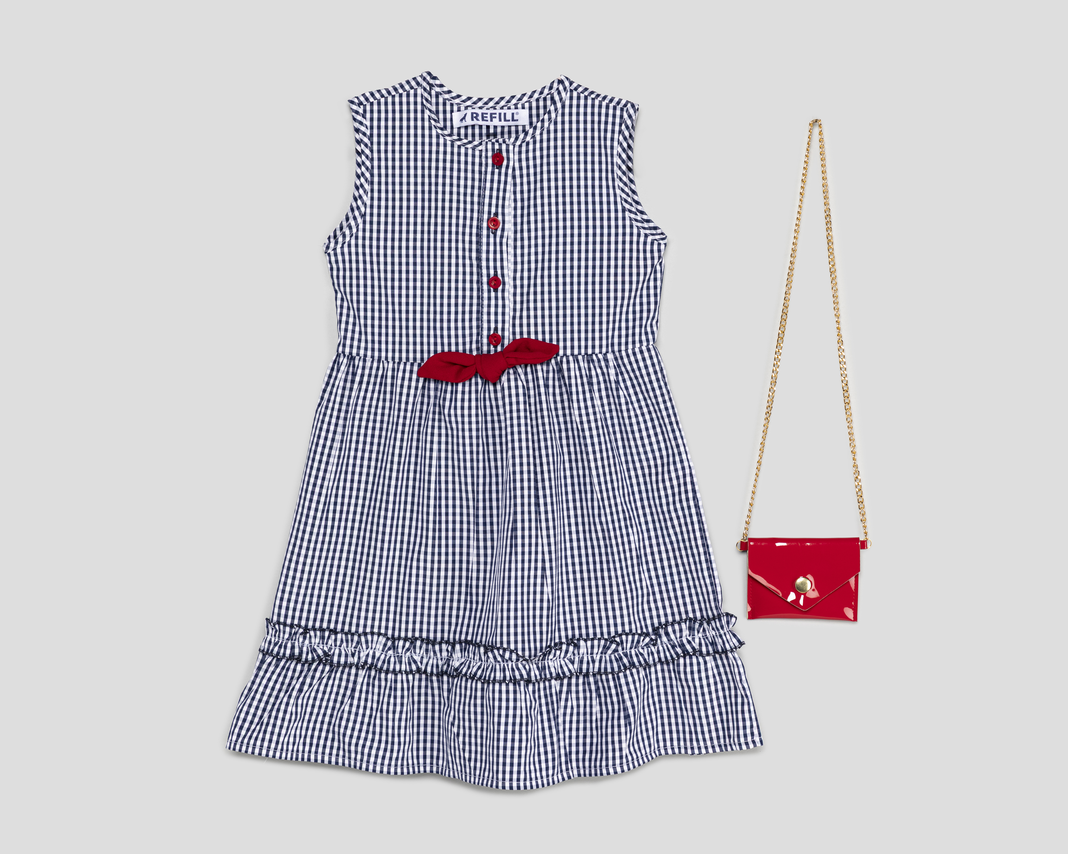 Vestido Azul Refill para Niña con Bolsa