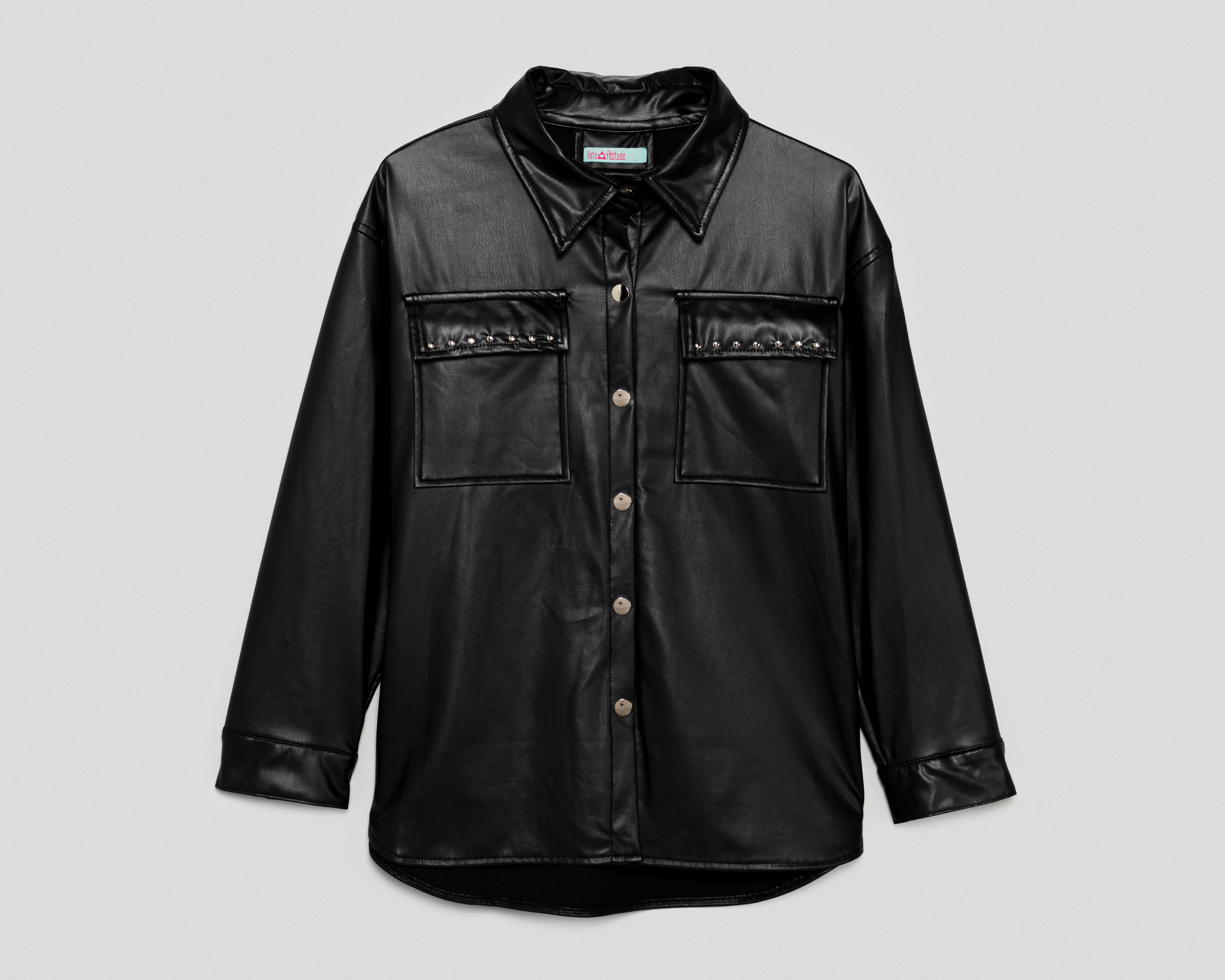 Blusa de Cuello Americano Negro Girls Attitude para Niña