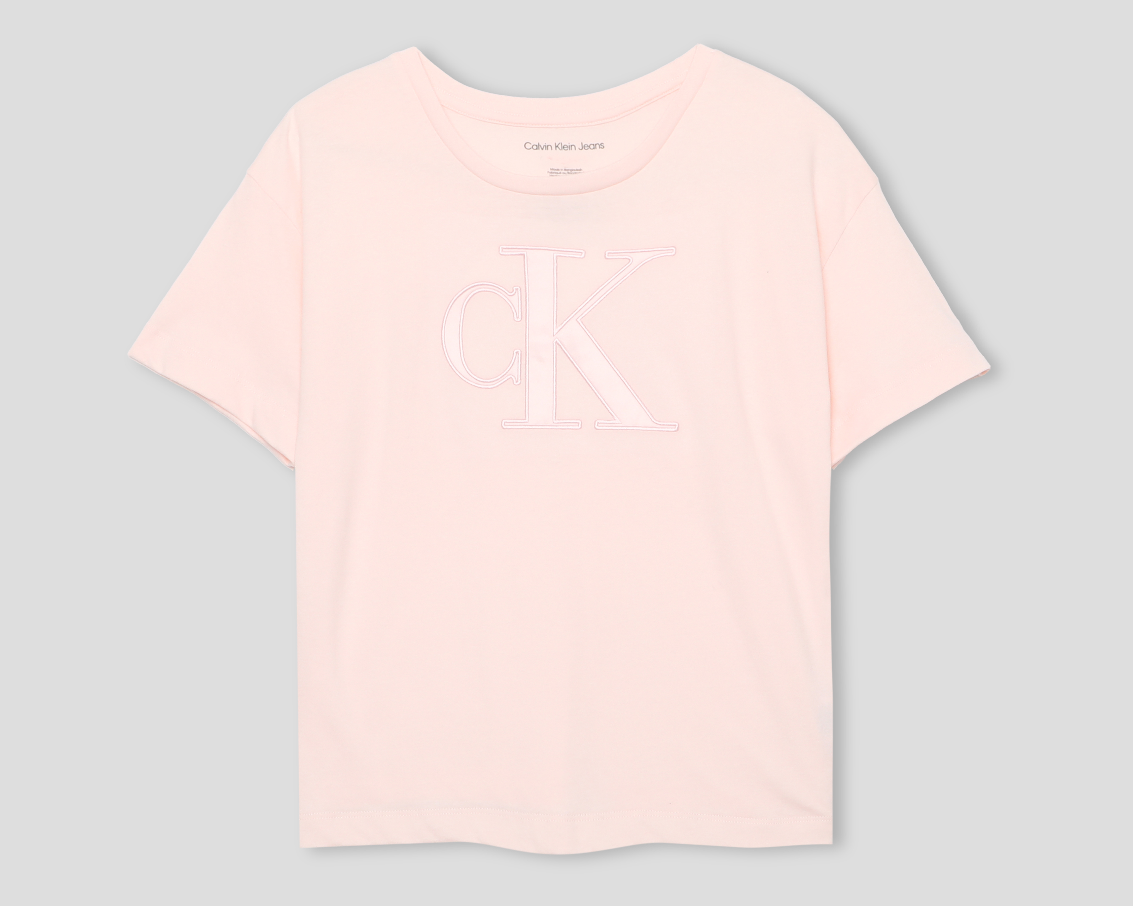 Foto 1 | Foto 1 | Playera de Cuello Redondo Rosa Calvin Klein para Niña