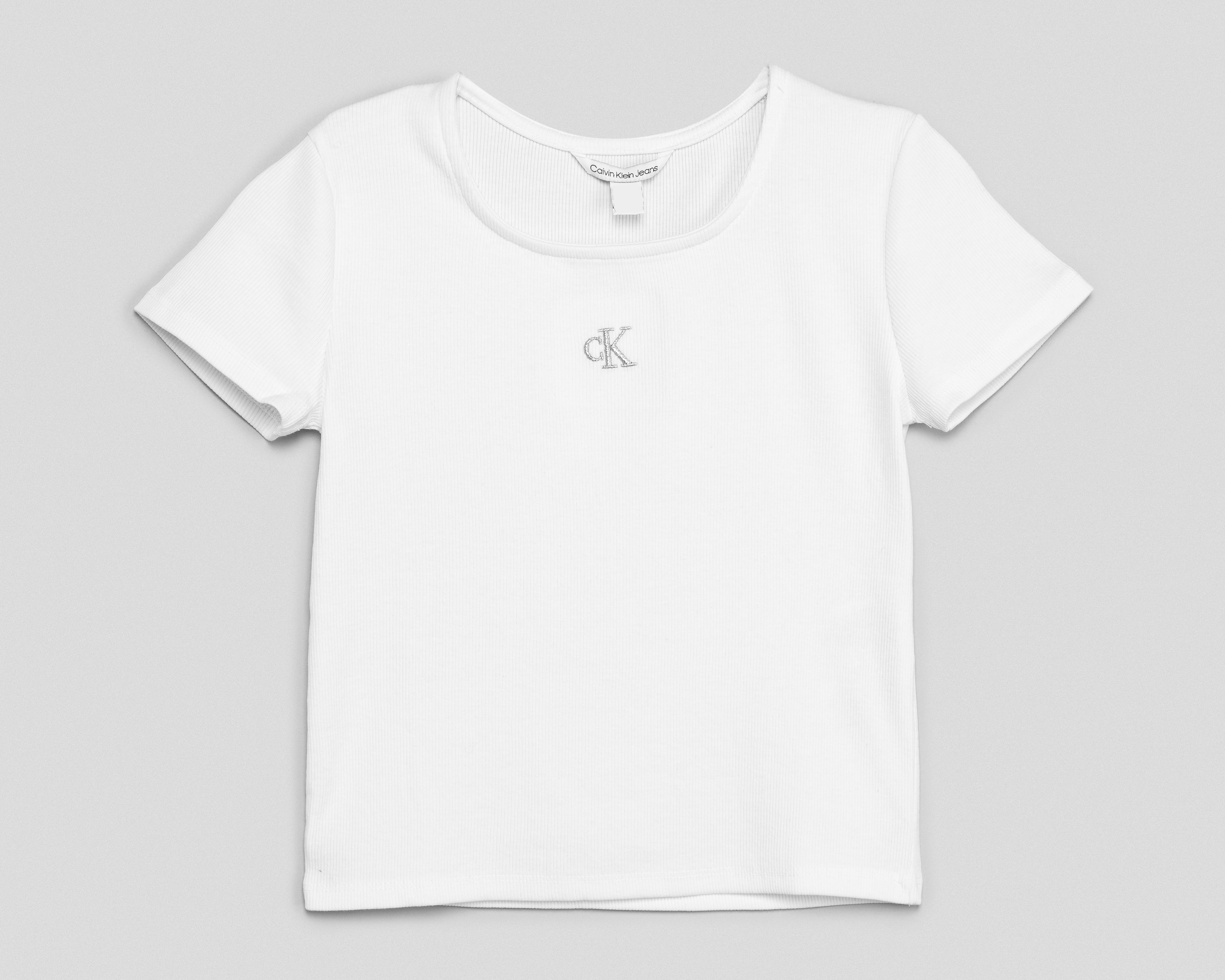 Foto 1 | Foto 1 | Playera de Cuello Redondo Blanca Calvin Klein para Niña