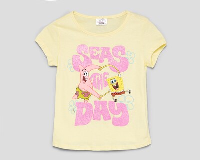 Foto 1 | Foto 1 | Playera de Cuello redondo Amarilla Bob Esponja para Niña