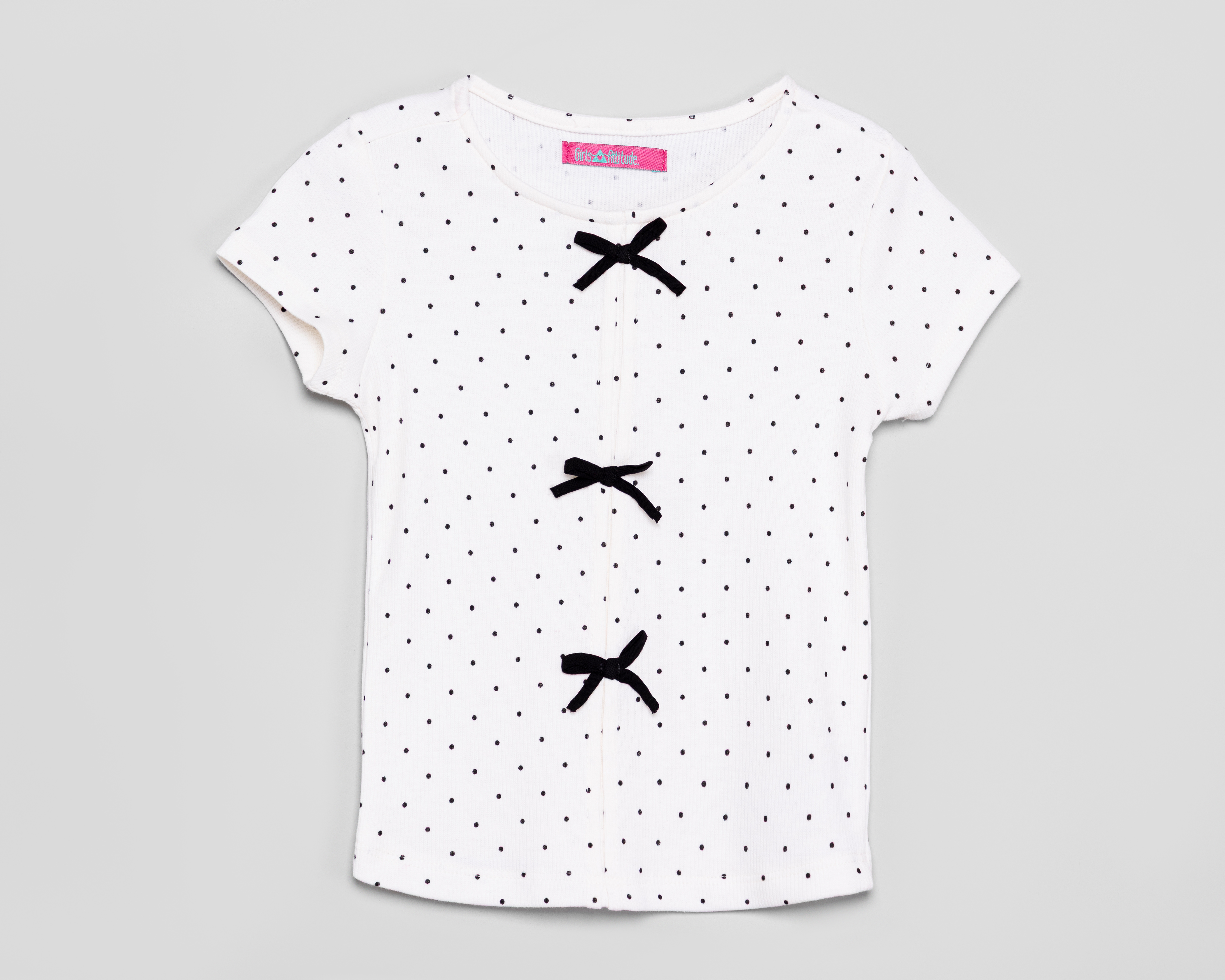 Playera de Cuello Redondo Blanca Girls Attitude para Niña