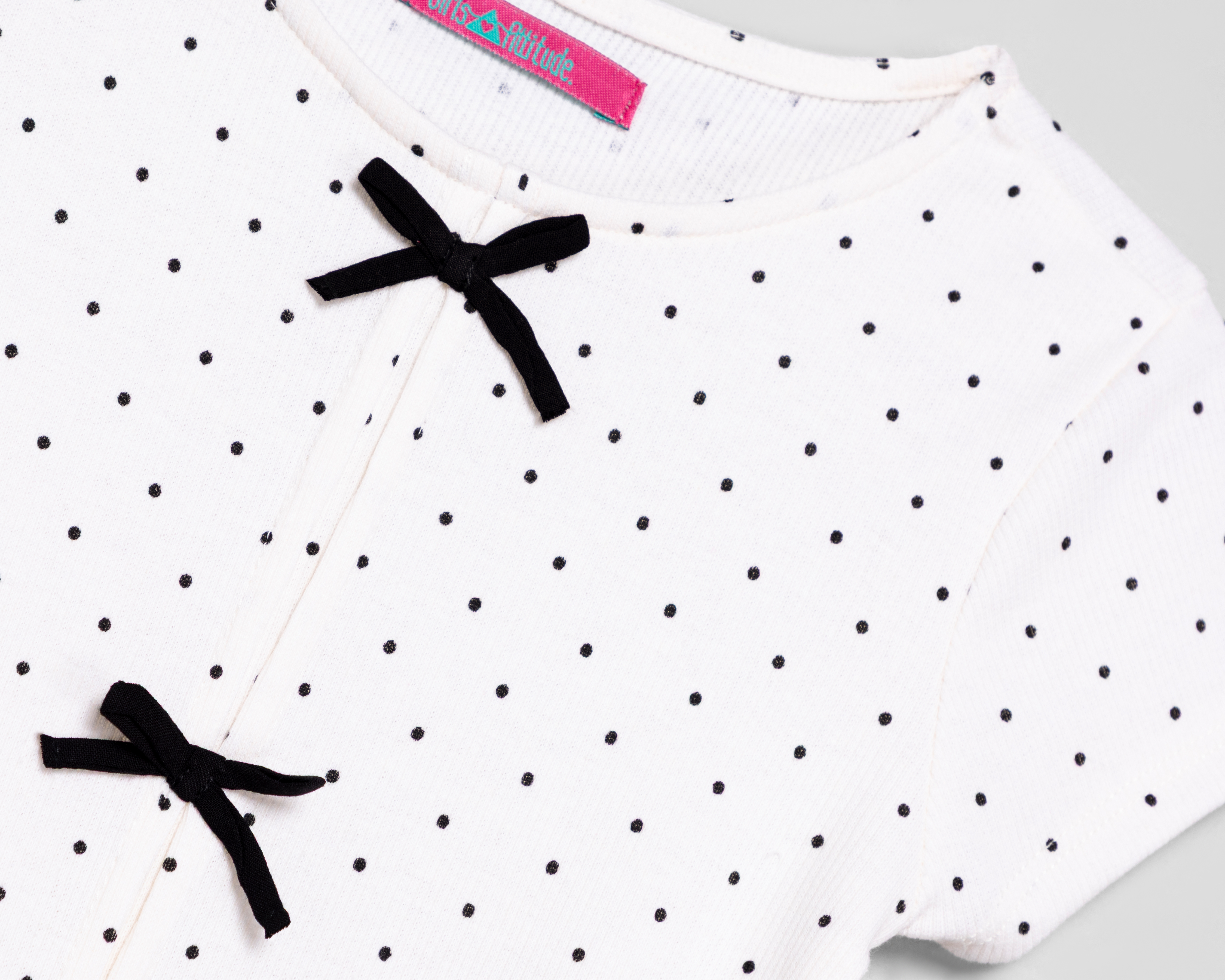 Foto 3 | Foto 3 | Playera de Cuello Redondo Blanca Girls Attitude para Niña