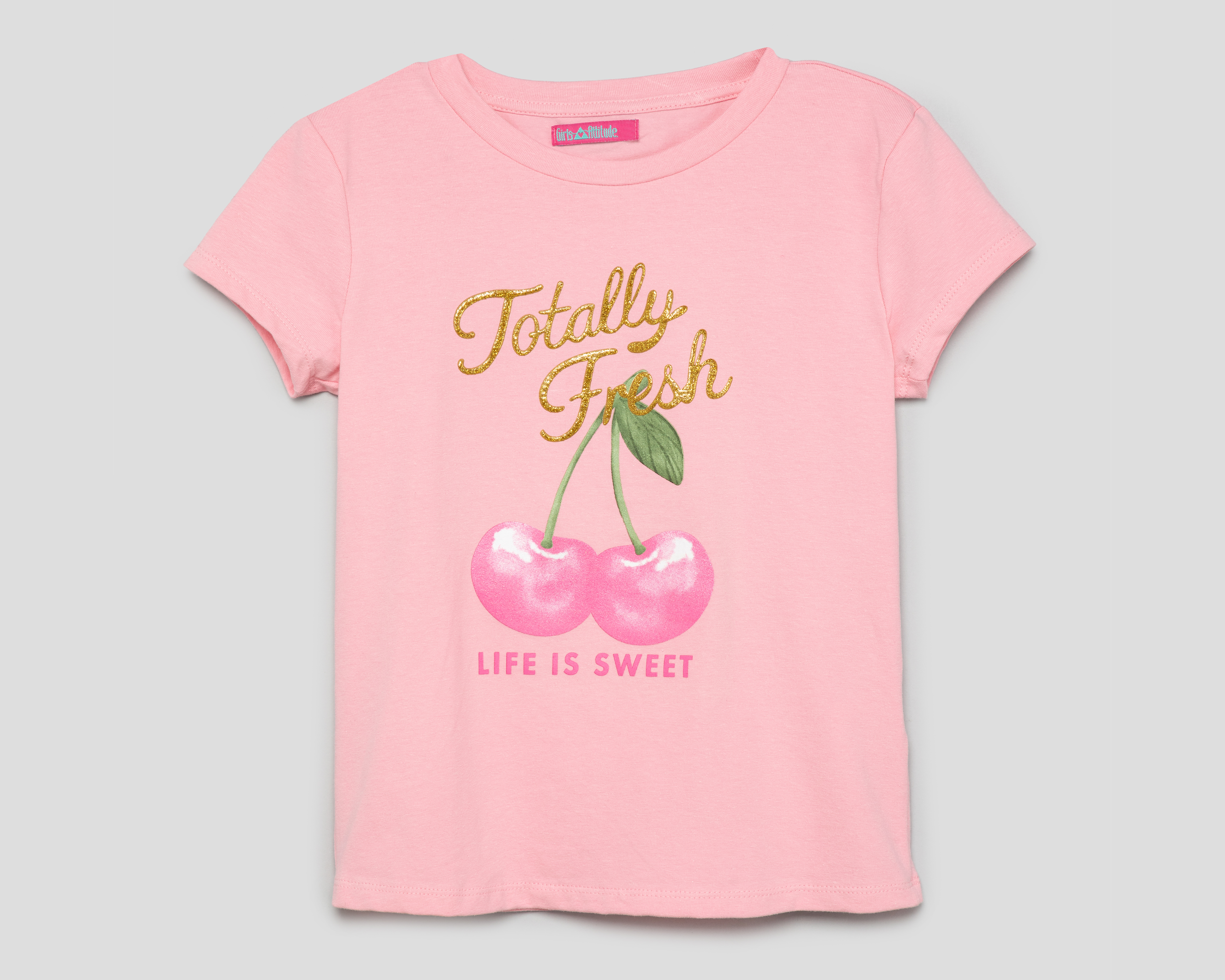 Foto 1 | Foto 1 | Playera de Cuello Redondo Rosa Girl Attitude para Niña