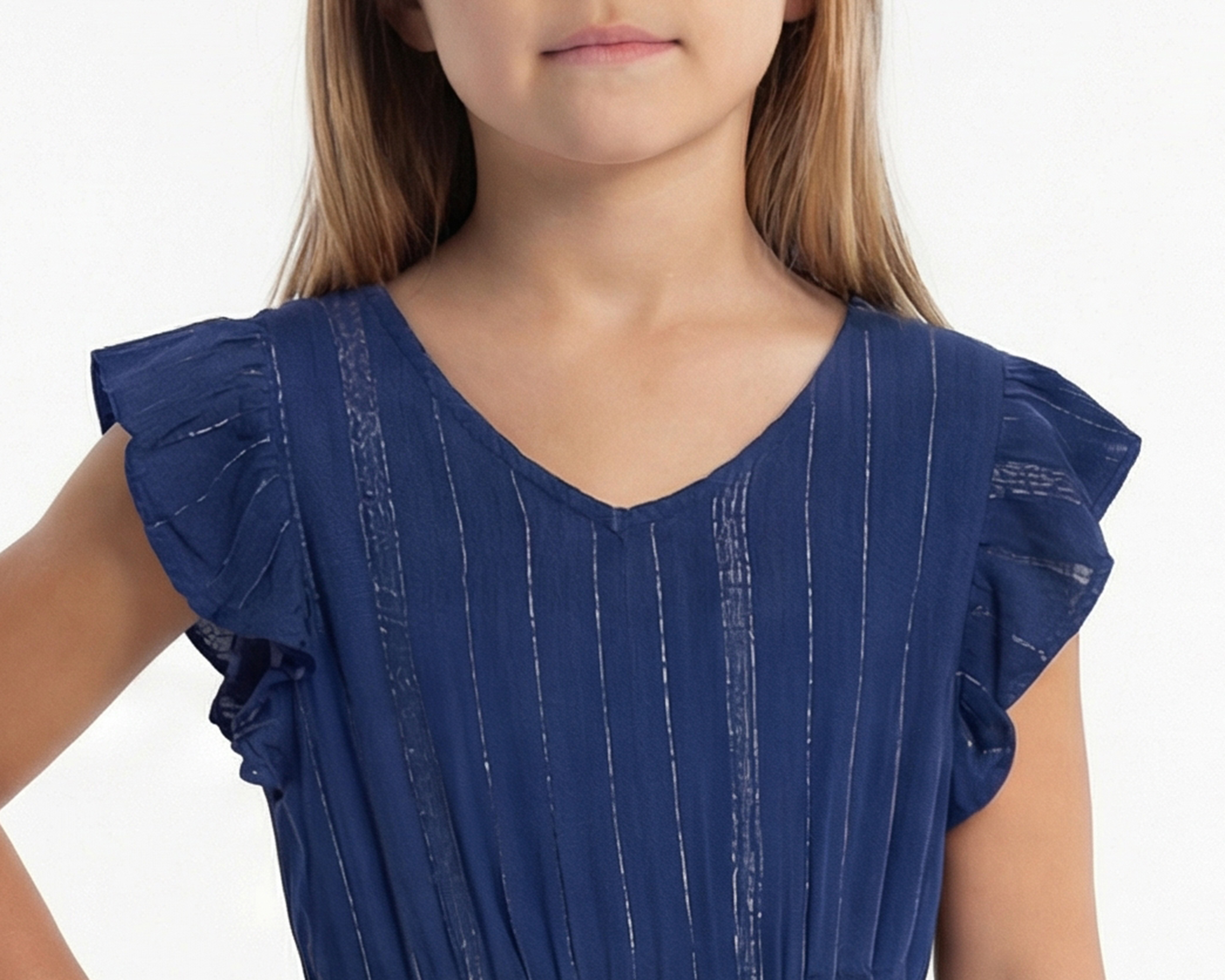 Foto 4 pulgar | Foto 4 | Vestido Azul Refill para Niña