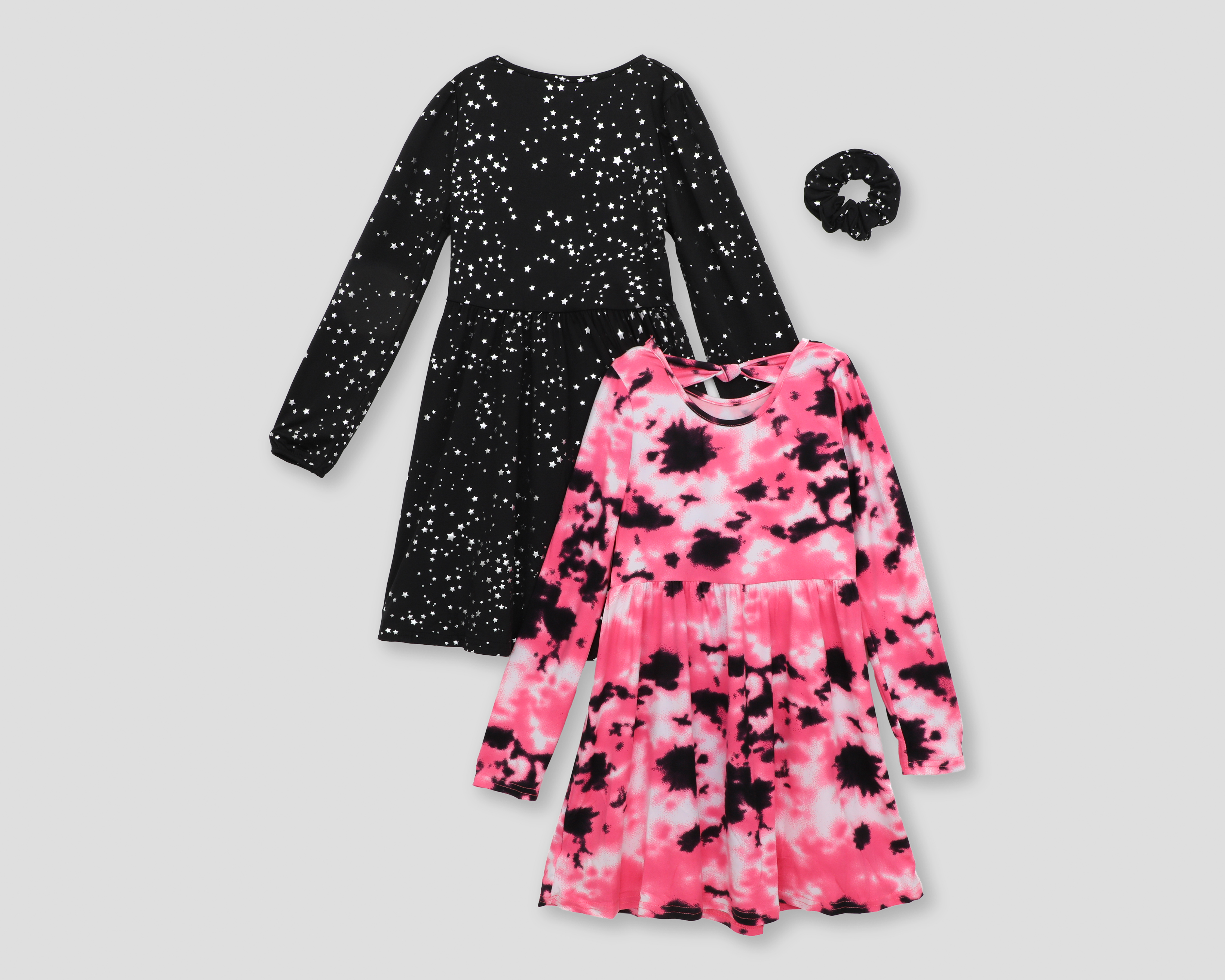 Foto 3 pulgar | Foto 2 | Vestido con Scrunchie Freestyle Revolution para Niña 3 Piezas