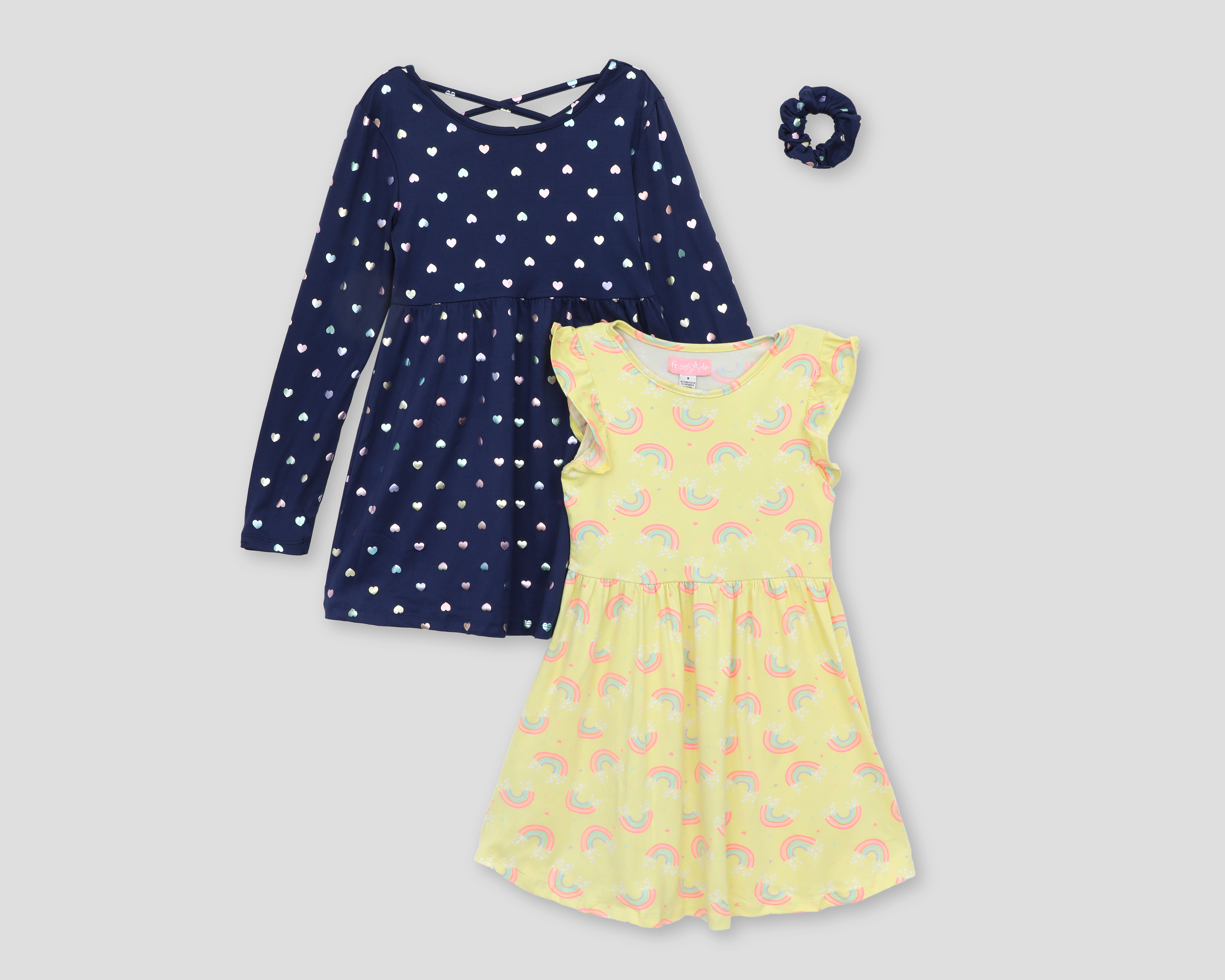 Foto 1 | Foto 1 | Vestido con Scrunchie Freestyle Revolution para Niña 3 Piezas