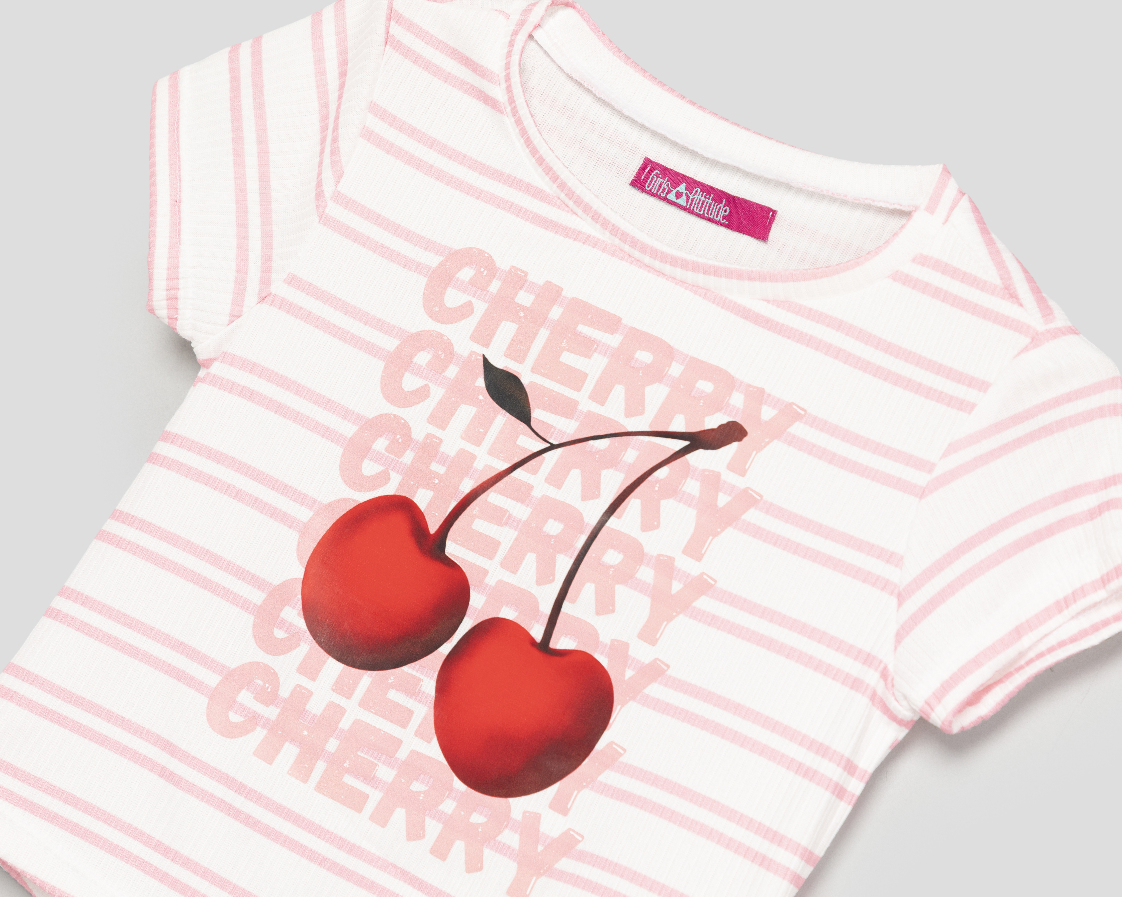 Foto 4 pulgar | Foto 3 | Playera de Cuello Redondo Girls Attitude Multicolor para Niña