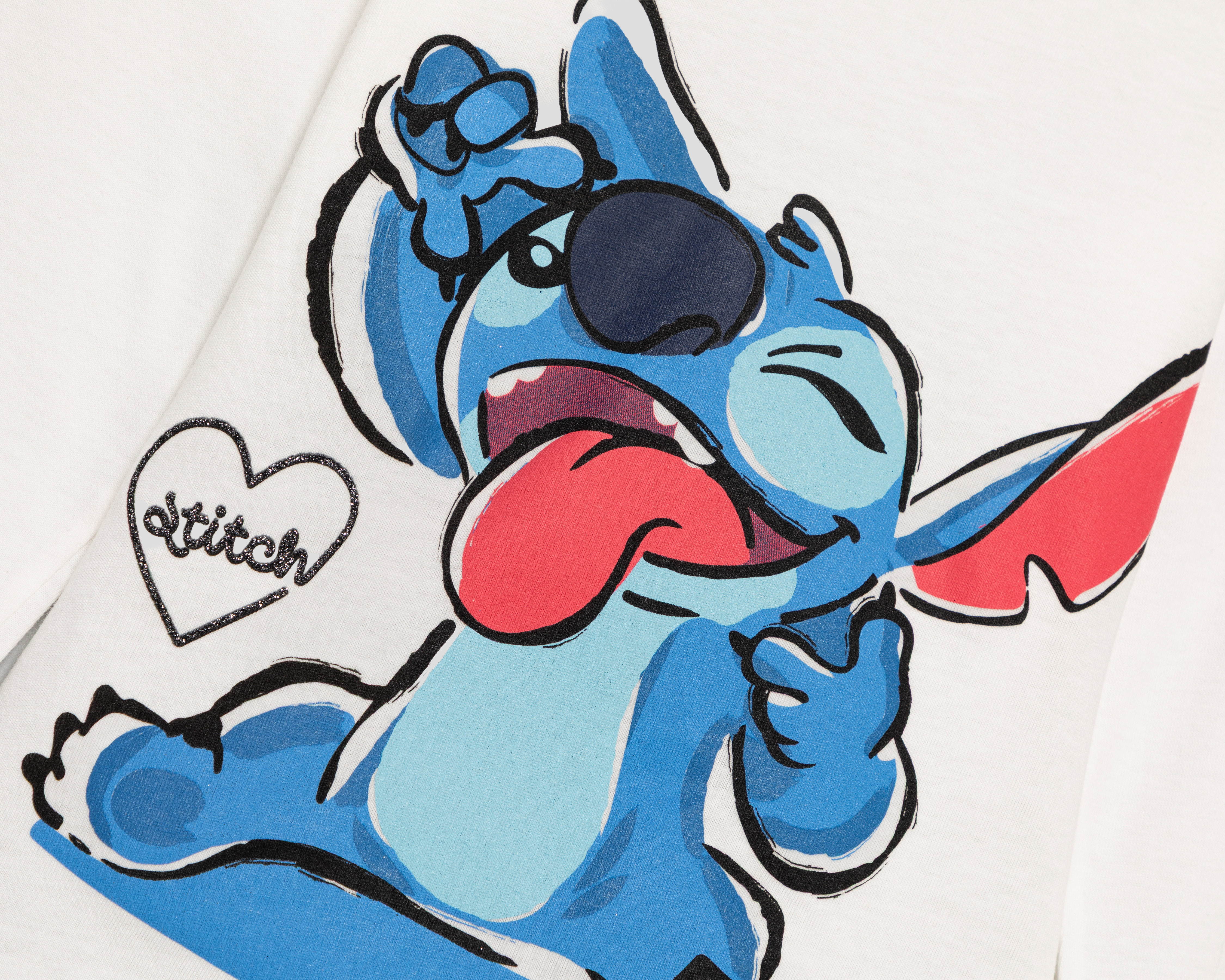 Foto 3 | Foto 3 | Playera Manga Larga Blanca Disney Lilo & Stitch para Niña